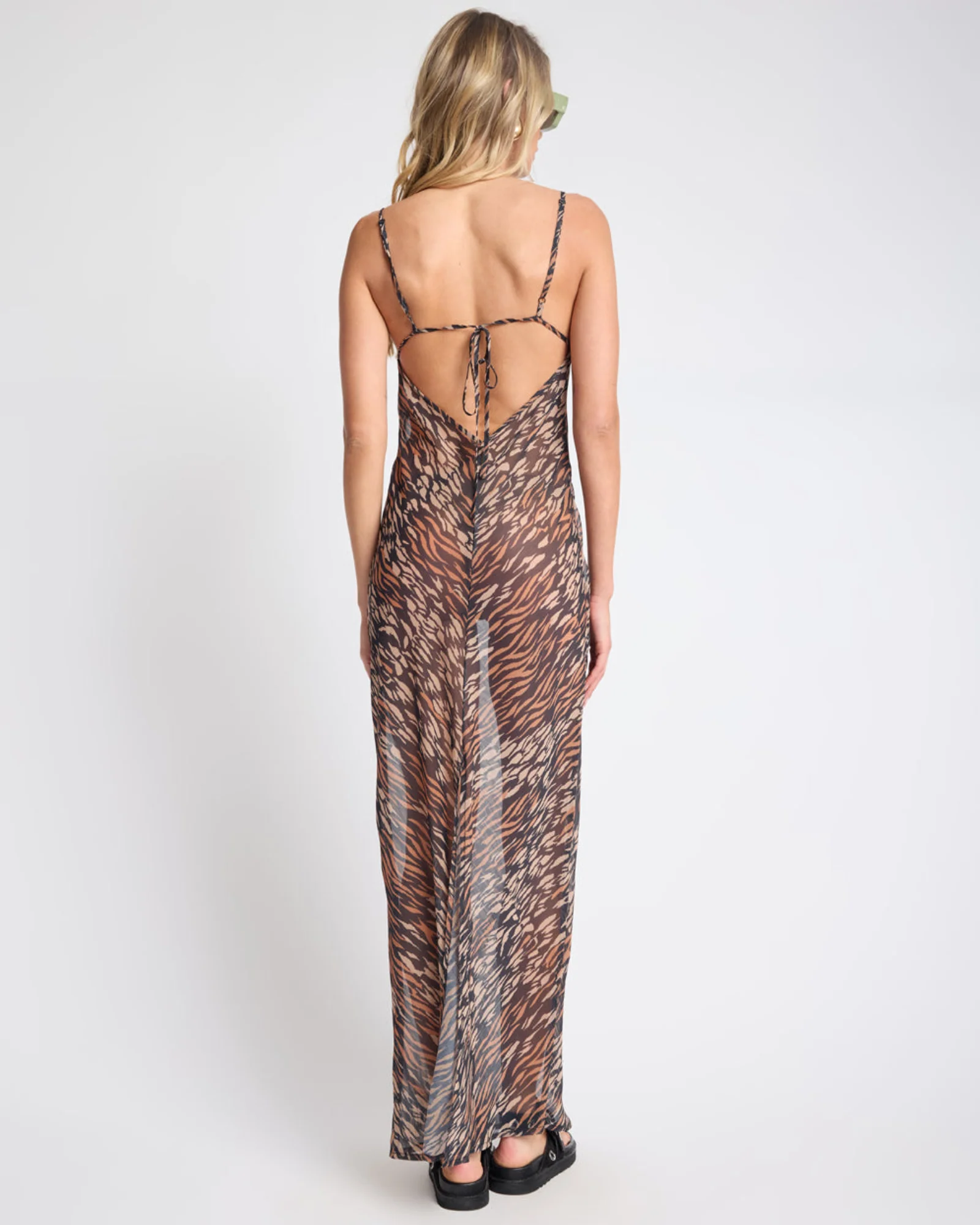 Jagger Maxi Slip Dress - Tawny Print - Image 4