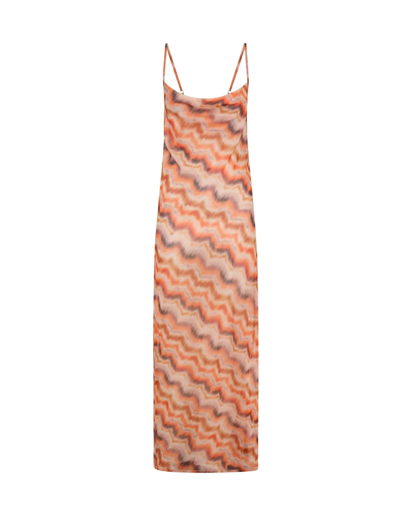 Jagger Maxi Slip Dress - Sunset Chevron Print - Image 11