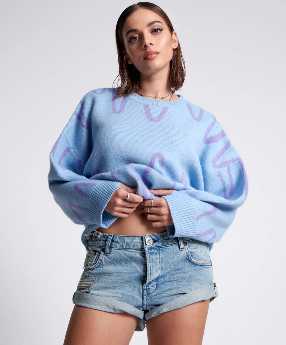 Bandits Low Waist Denim Shorts - Federal Blue