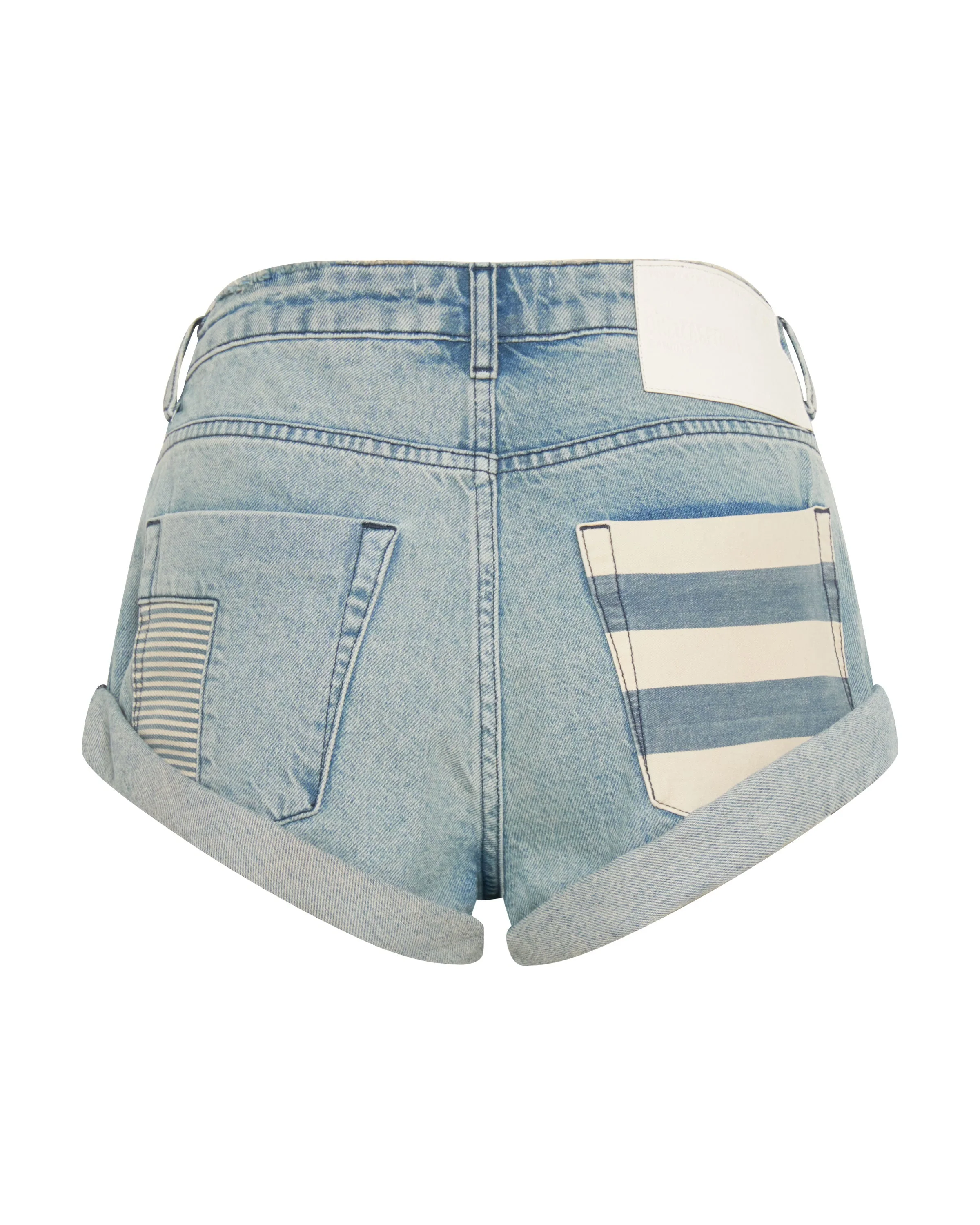 Bandits Low Waist Denim Shorts - Federal Blue - Image 7