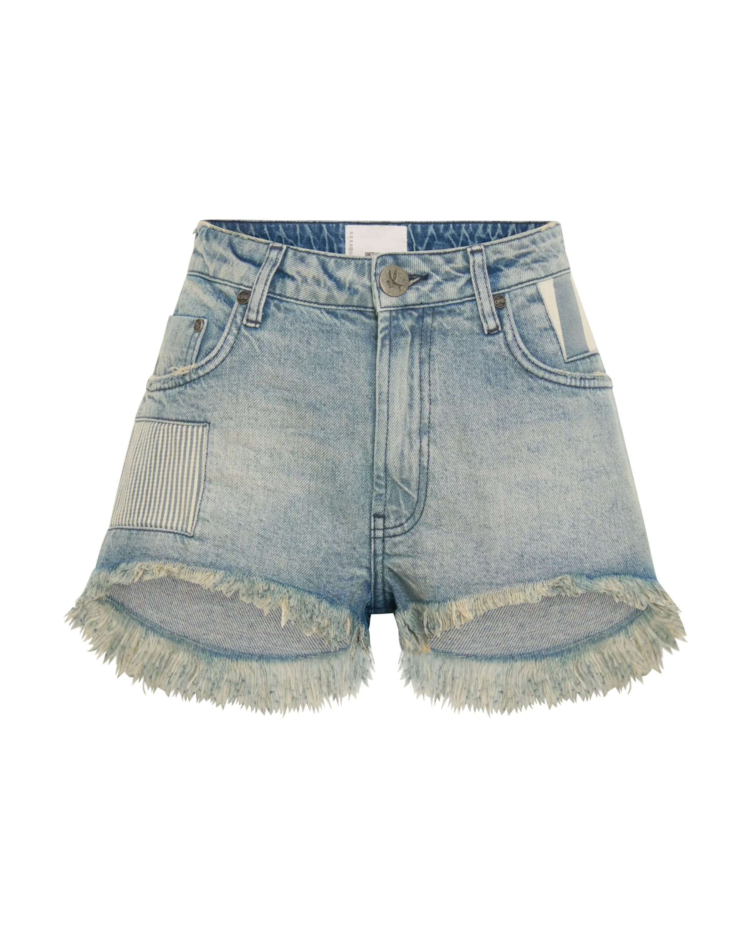 JAILBIRD LE WOLVES MID WAIST DENIM SHORTS - Image 6
