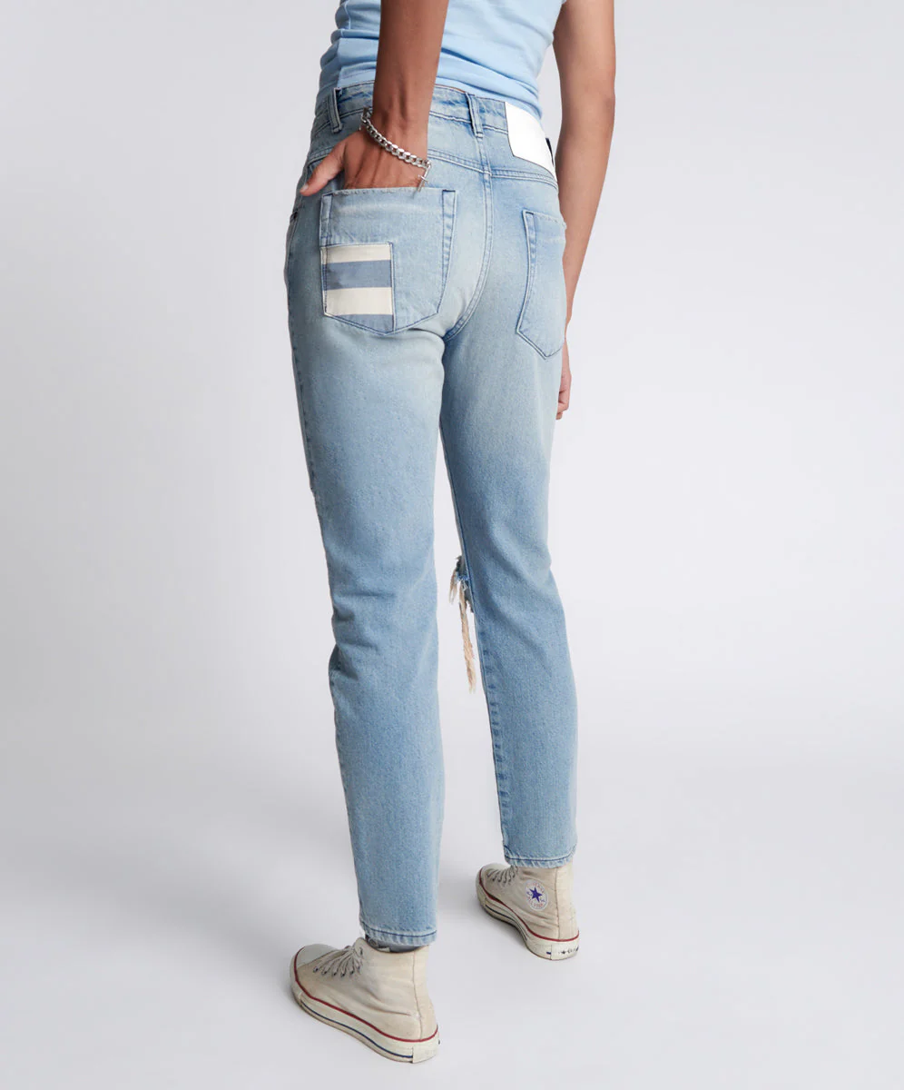 Truckers Mid Waist Straight Leg Denim Jeans - Federal - Image 4