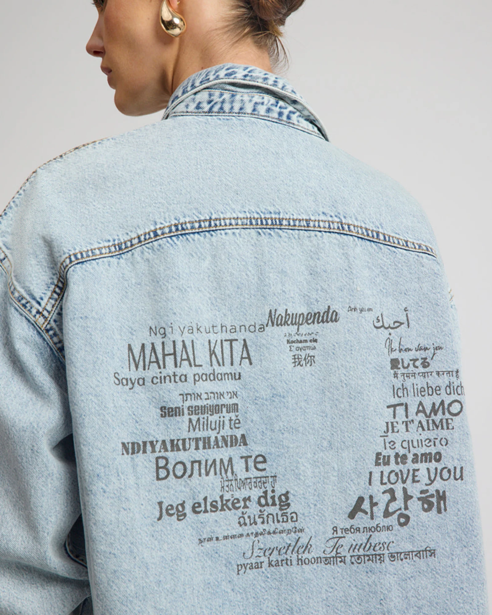 Je T'Aime Denim Shacket - Whisper Blue - Image 8