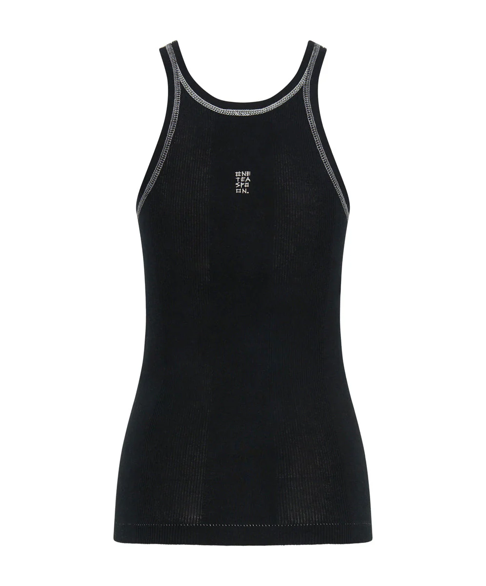 Jett Black Bower Bird Singlet - Jett Black - Image 7
