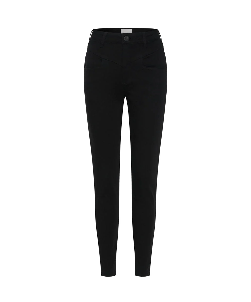 Preachers High Waist Skinny Stretch Denim Jeans - Jett Black - Image 5