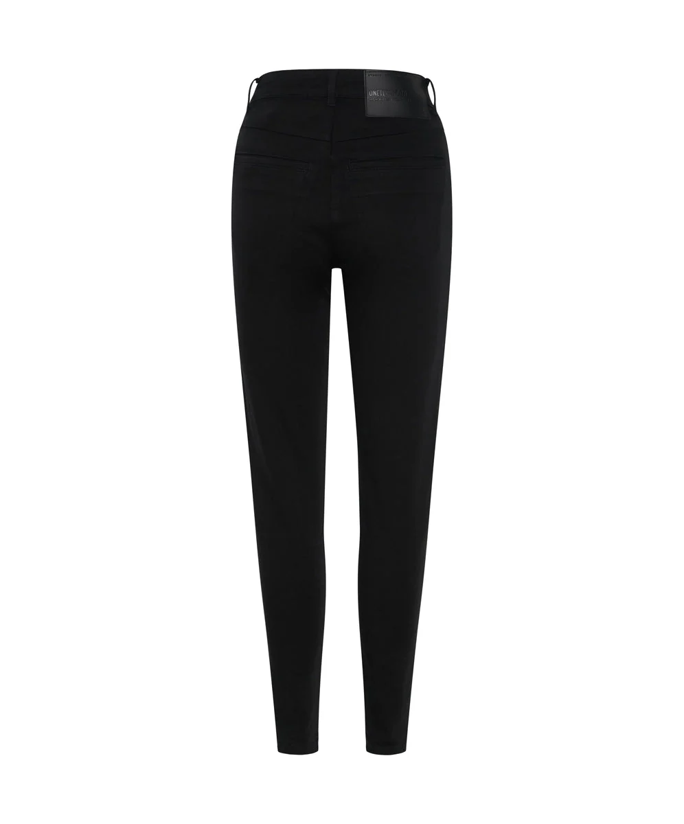 Preachers High Waist Skinny Stretch Denim Jeans - Jett Black - Image 6