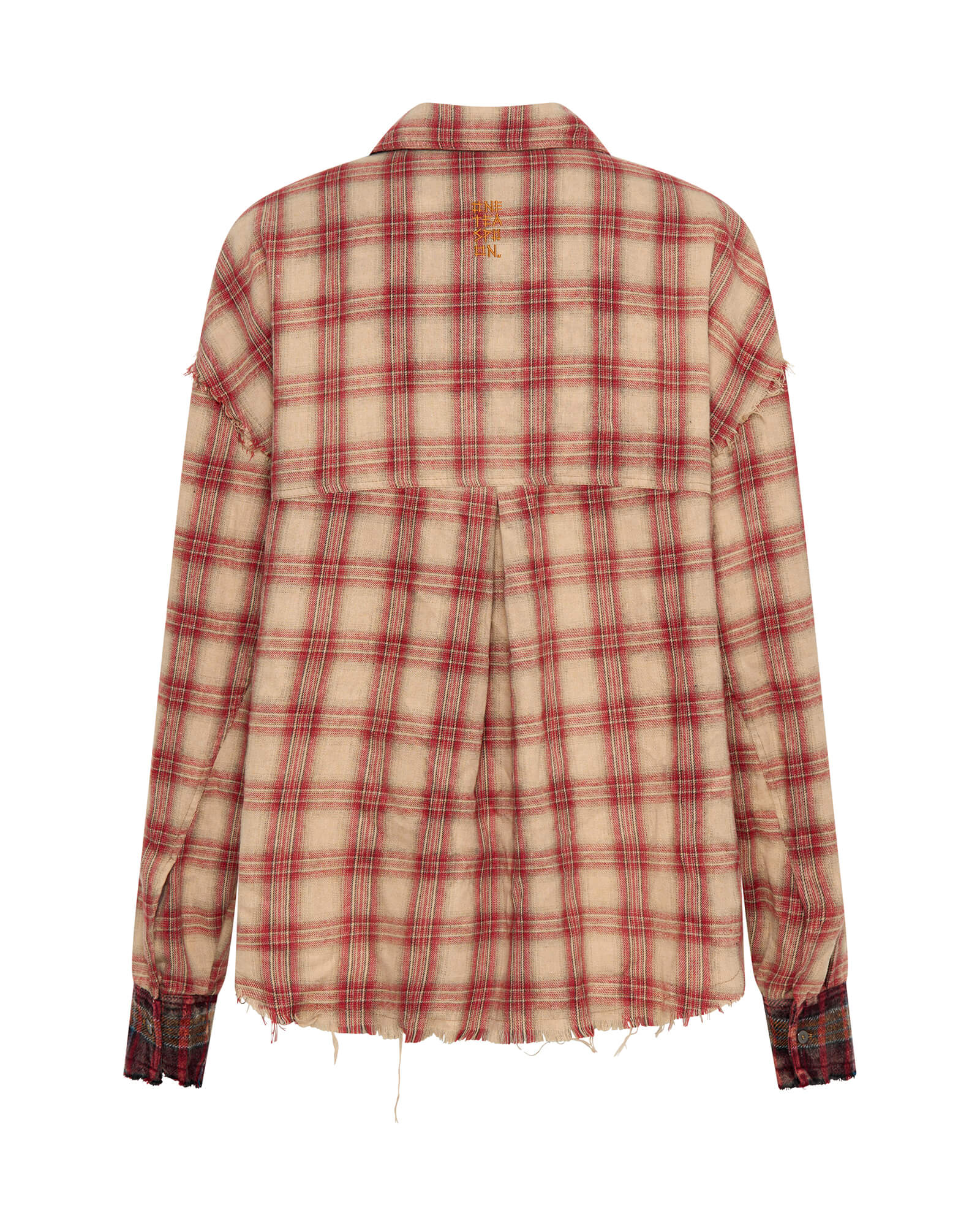 Joshua Oversized Flannel Western Shirt - Burnt Sand - Image 7
