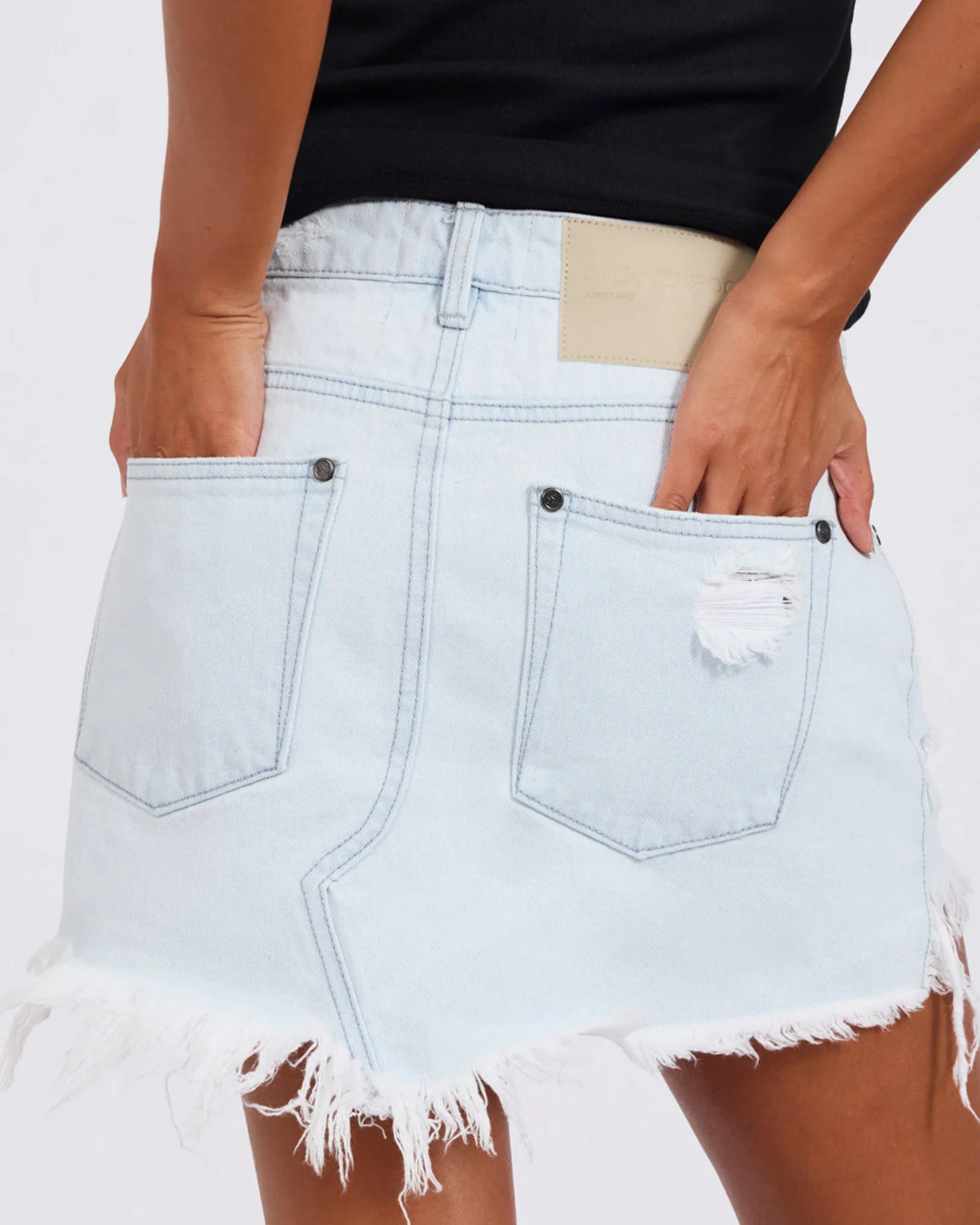Junkyard Low Waist Mini Denim Skirt - Xanthe - Image 6