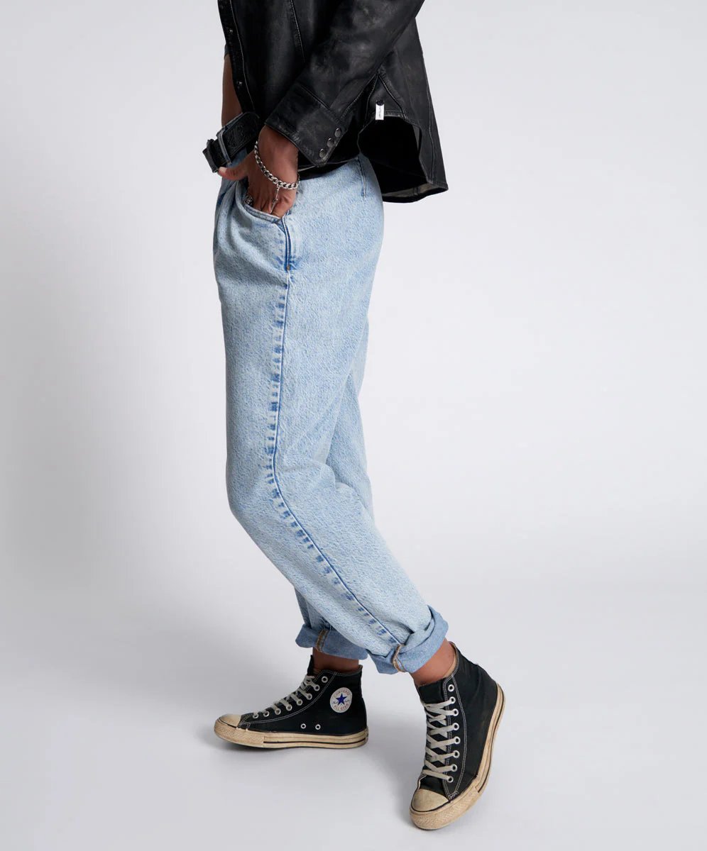 Streetwalkers High Waist Straight Leg Trouser Denim Jeans - Kansas Acid - Image 5
