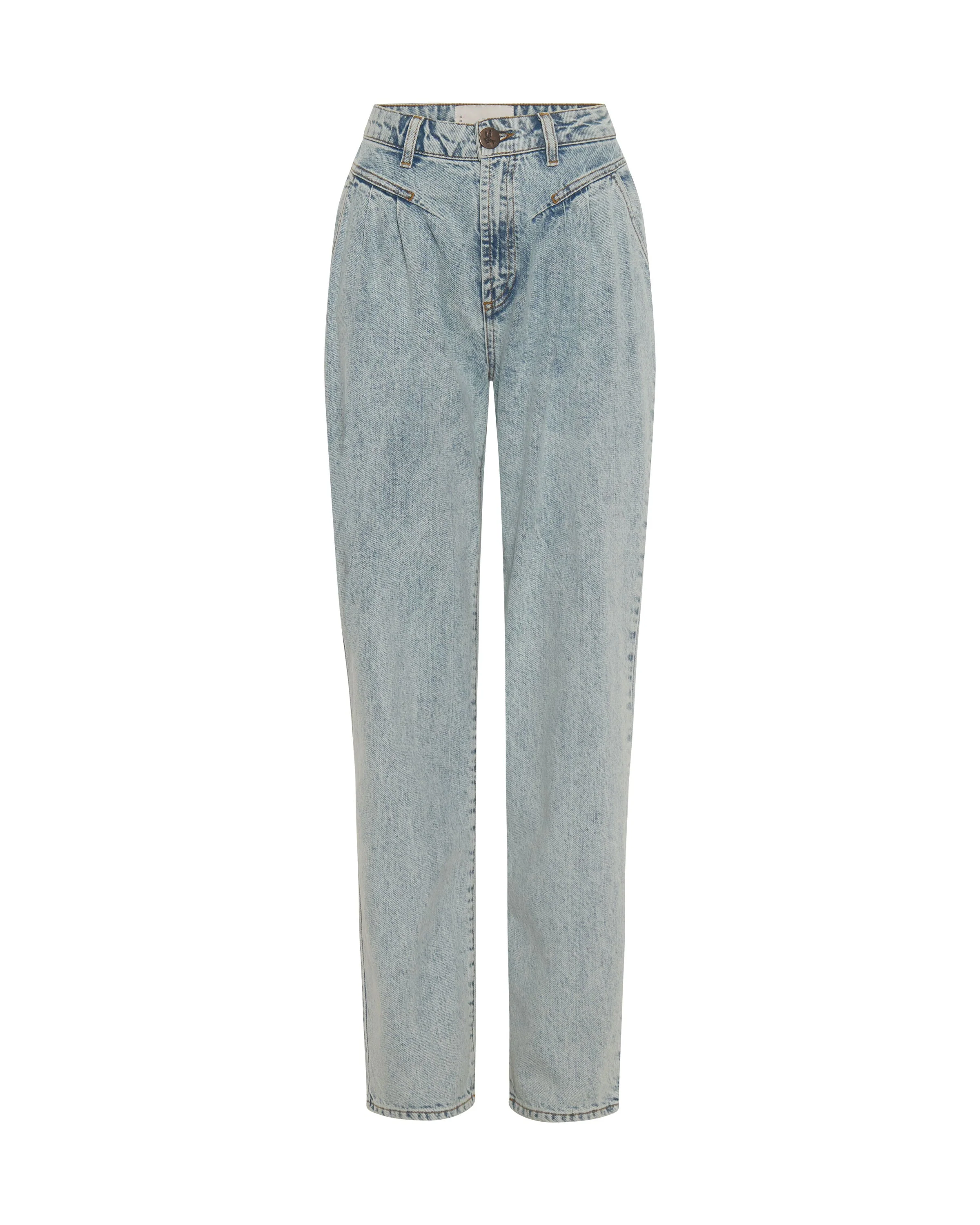 Streetwalkers High Waist Straight Leg Trouser Denim Jeans - Kansas Acid - Image 6