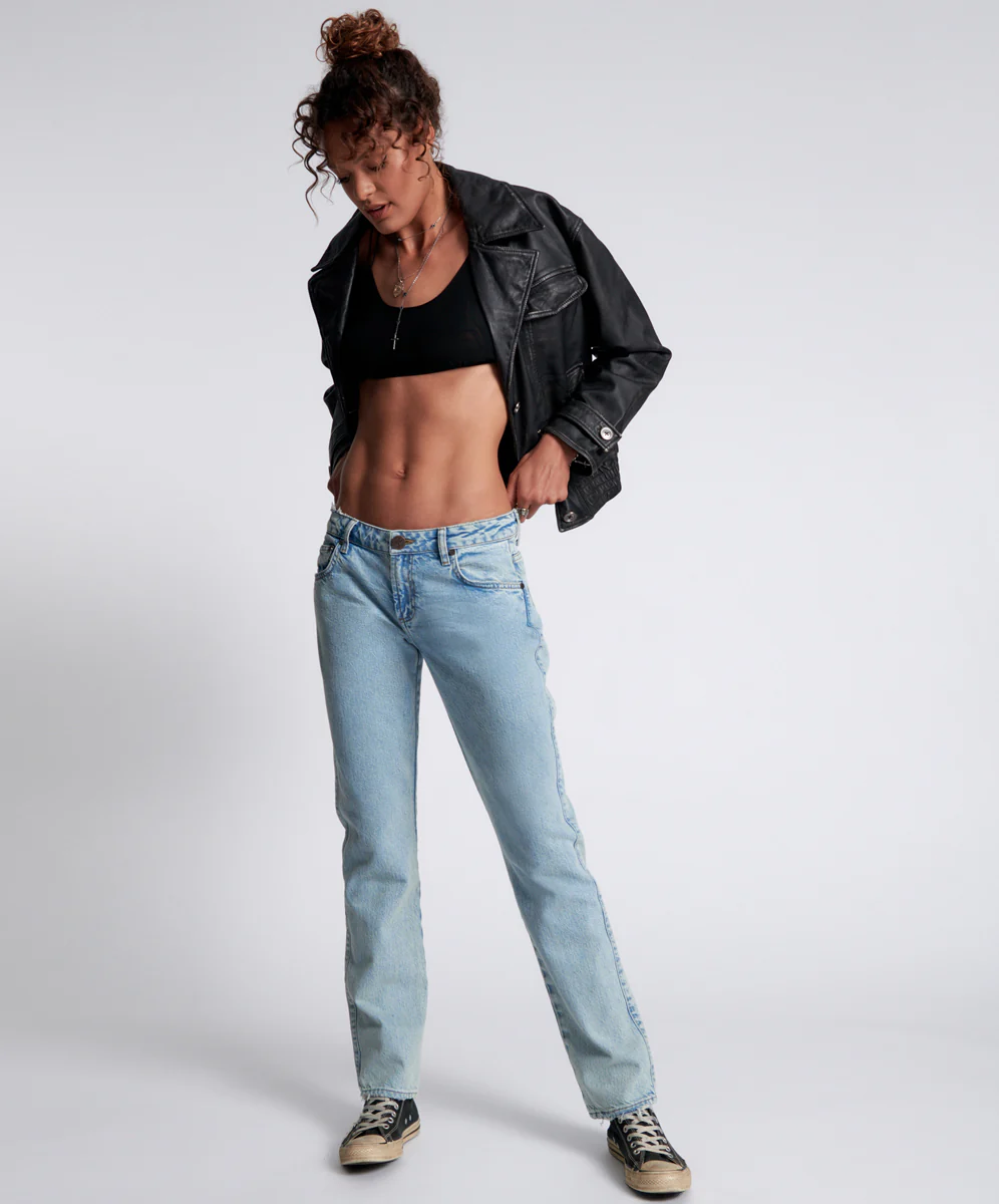 KANSAS ACID TRUCKERS LOW WAIST STRAIGHT LEG JEANS