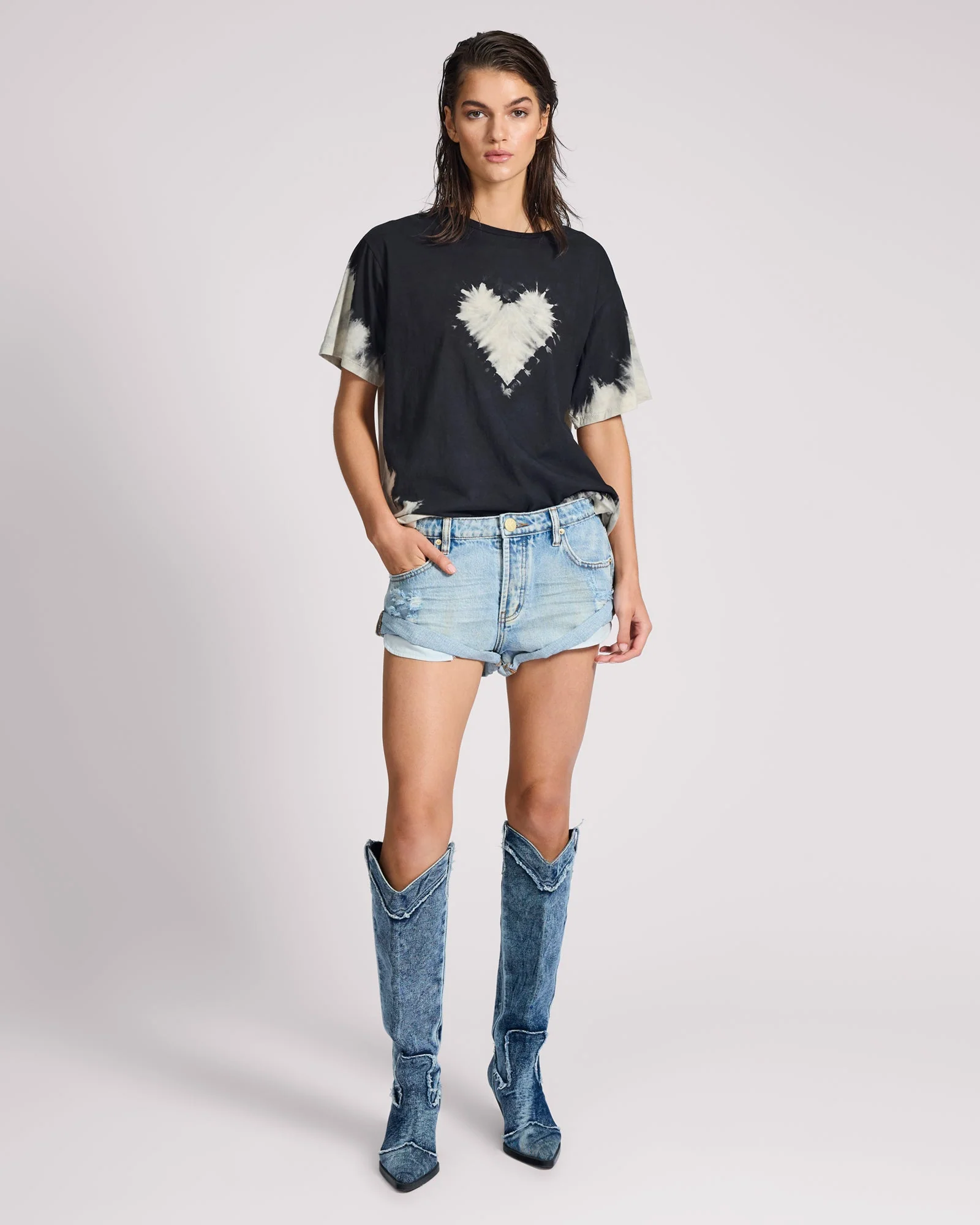 Bandits Low Waist Denim Shorts - Kansas Blue - Image 7