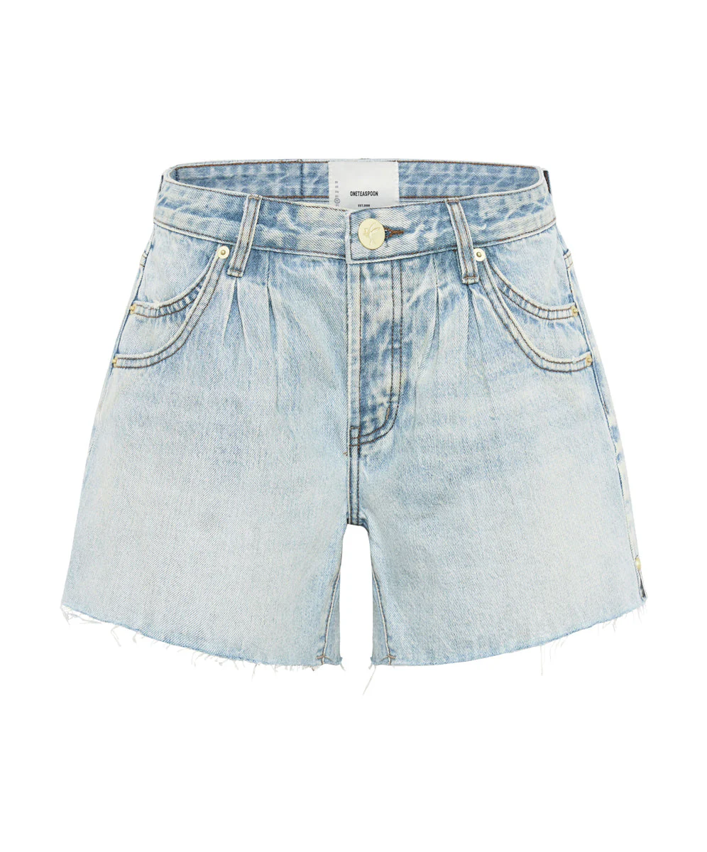Shakers Low Waist Super Relaxed Denim Shorts - Kansas Blue - Image 6