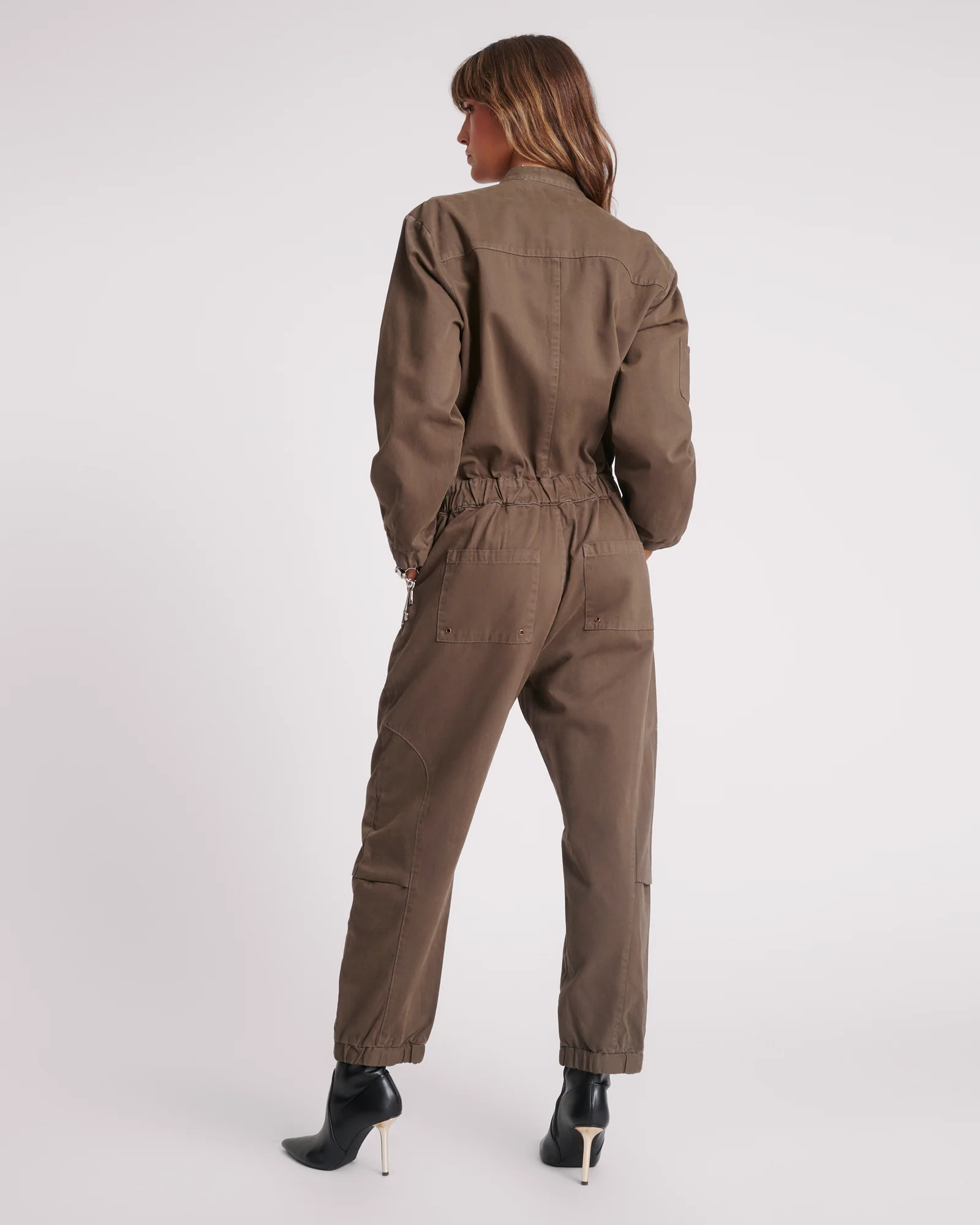 Dark Romance Jumpsuit - Dark Khaki - Image 3
