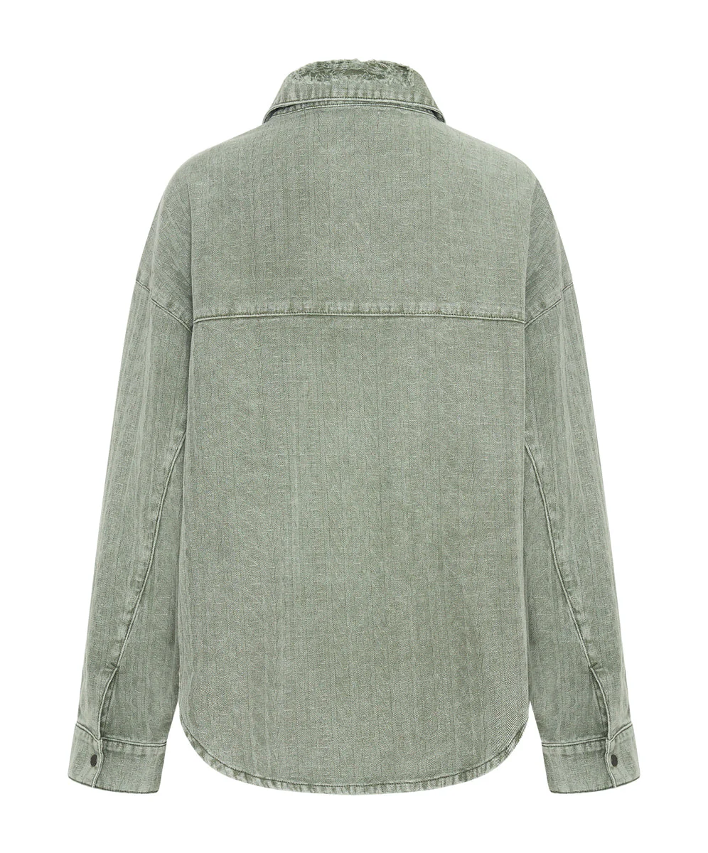 Logo Jacquard Daria Shacket - Khaki - Image 7