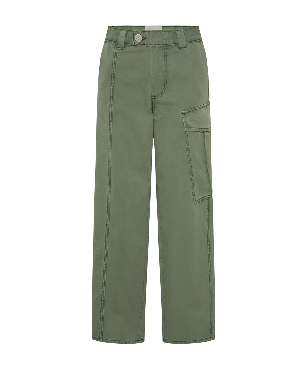 New Fiction Low Waist Wide Leg Cargo Denim Jeans - Khaki - Image 6