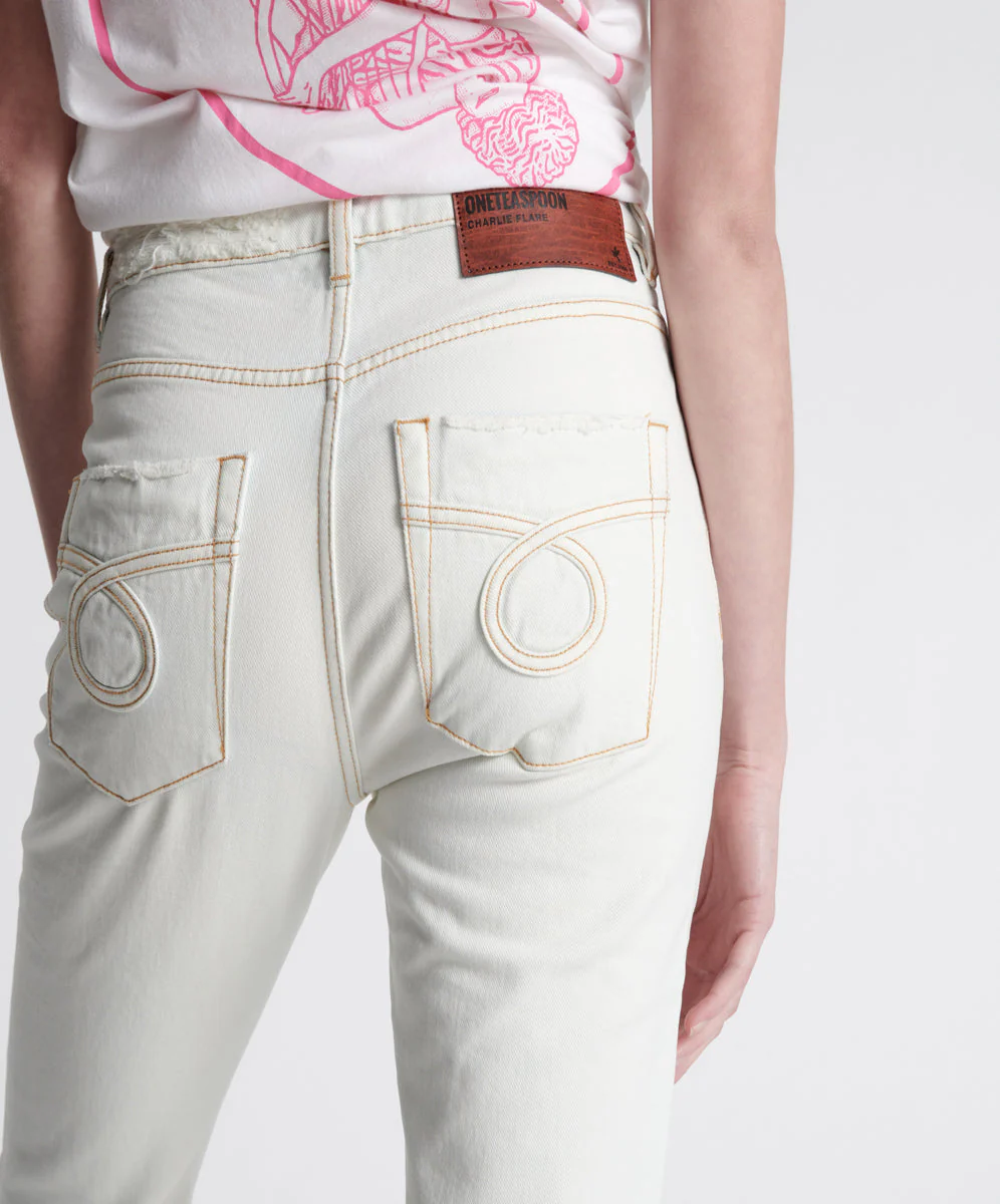 Charlie High Waist Slim Flared Denim Jeans - Xanthe - Image 3