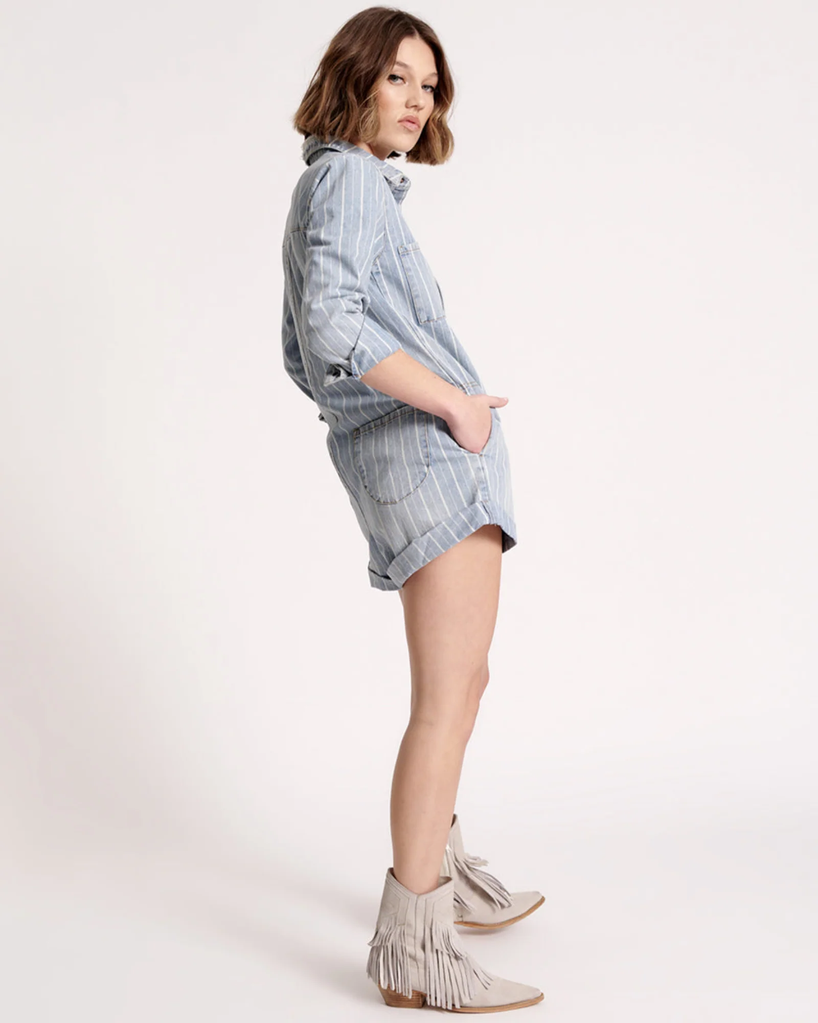 Prophecy Jumpsuit - Blue Stripe - Image 4