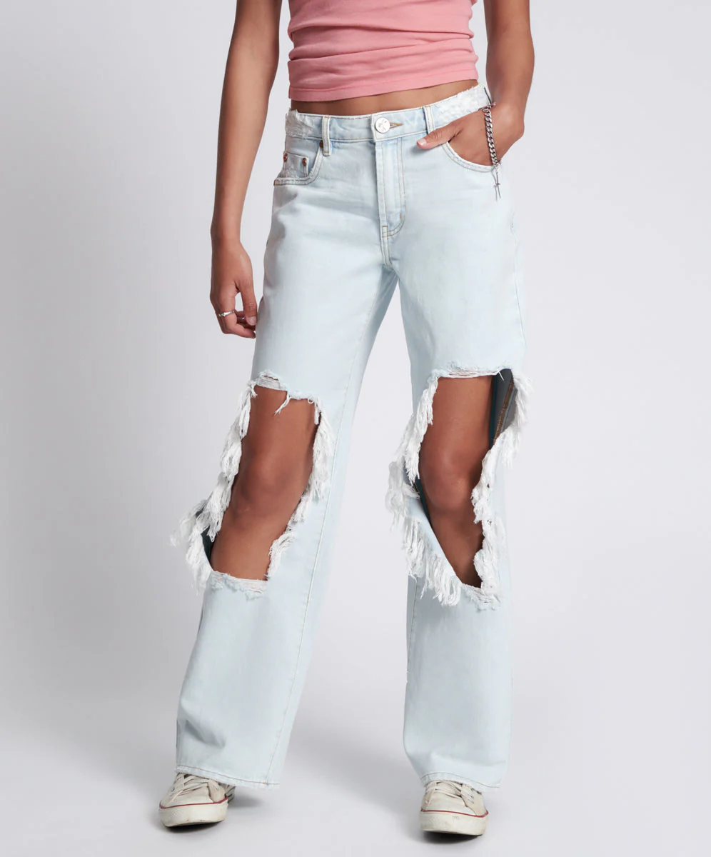 Jackson Mid Waist Wide Leg Denim Jeans - Le Surf - Image 2