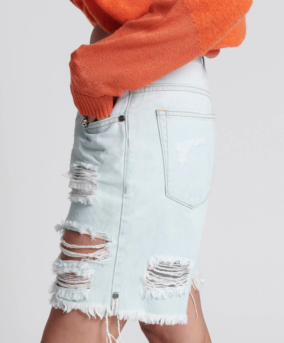Jacksons Mid Waist Wide Leg Denim Shorts - Le Surf - Image 4