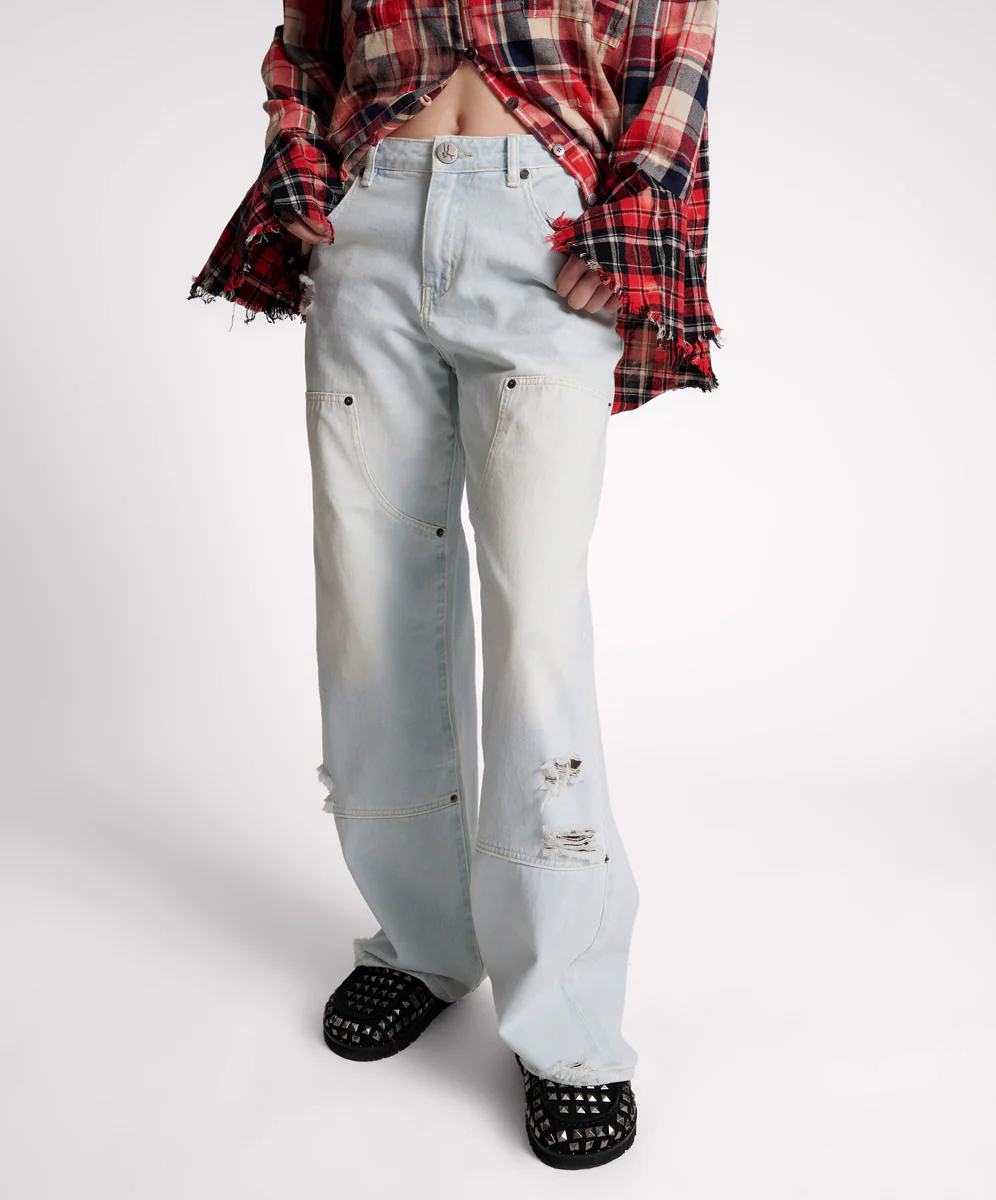 Jackson Mid Waist Wide Leg Denim Jeans - Le Surf - Image 2
