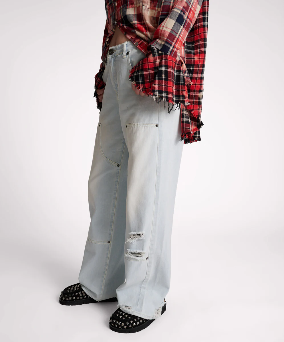Jackson Mid Waist Wide Leg Denim Jeans - Le Surf - Image 3