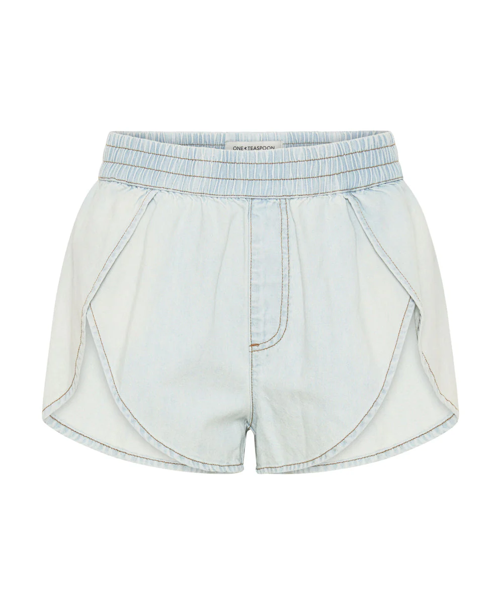 Runner Elasticated Denim Shorts - Le Surf - Image 6