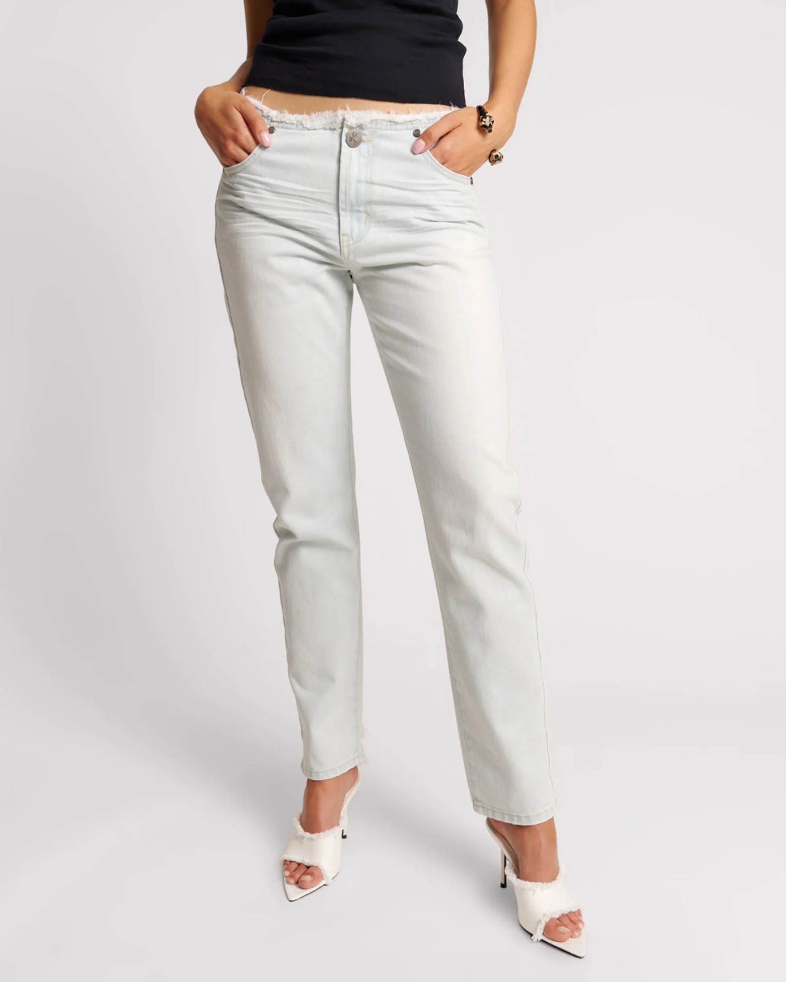 Truckers Low Waist Straight Leg Denim Jeans - Le Surf - Image 2