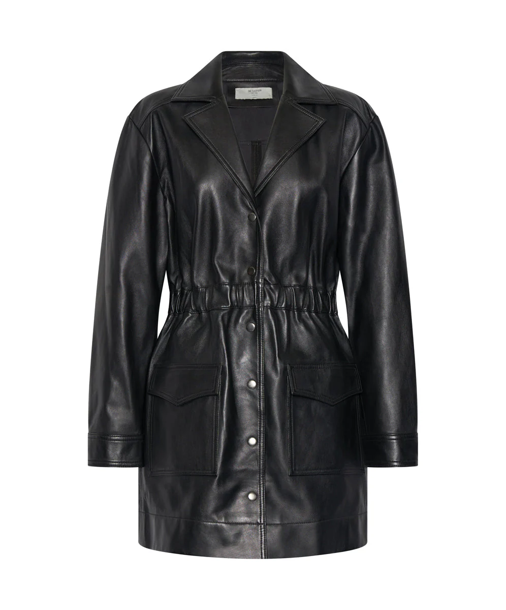 LEATHER COMMOTION MINI DRESS - Image 5