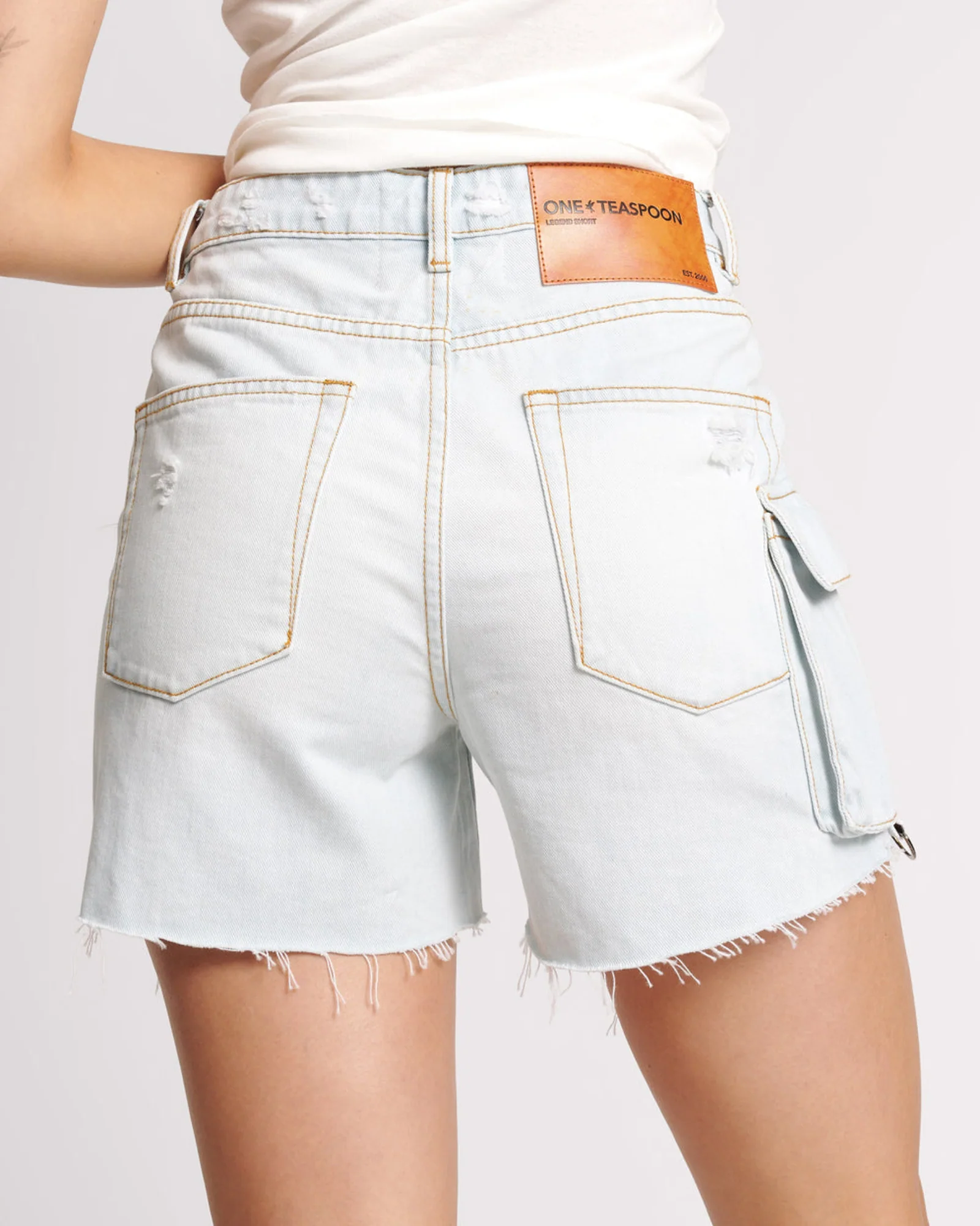 Legends High Waist Mom Fit Denim Shorts - Le Surf - Image 4