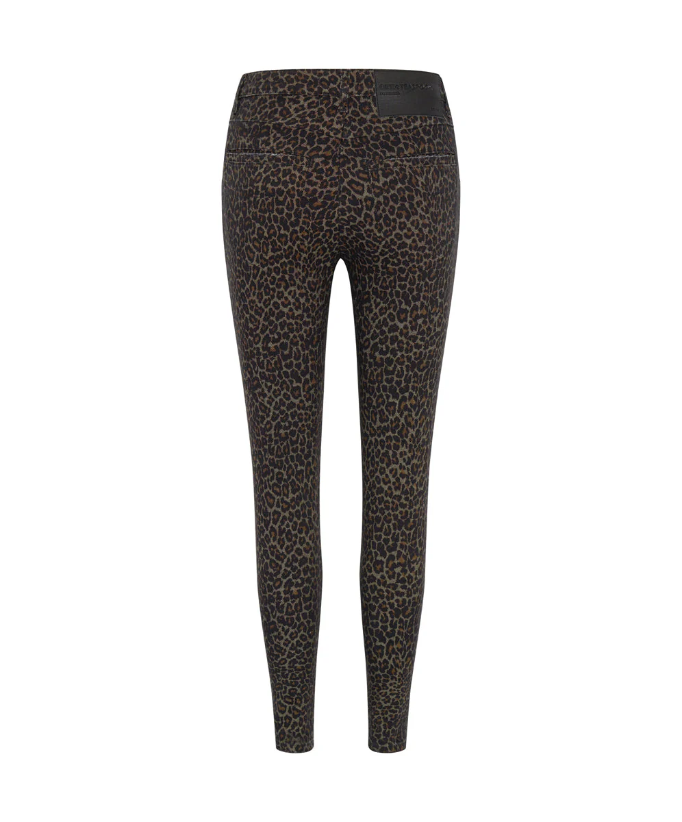 Preachers High Waist Skinny Stretch Denim Jeans - Leopard - Image 6