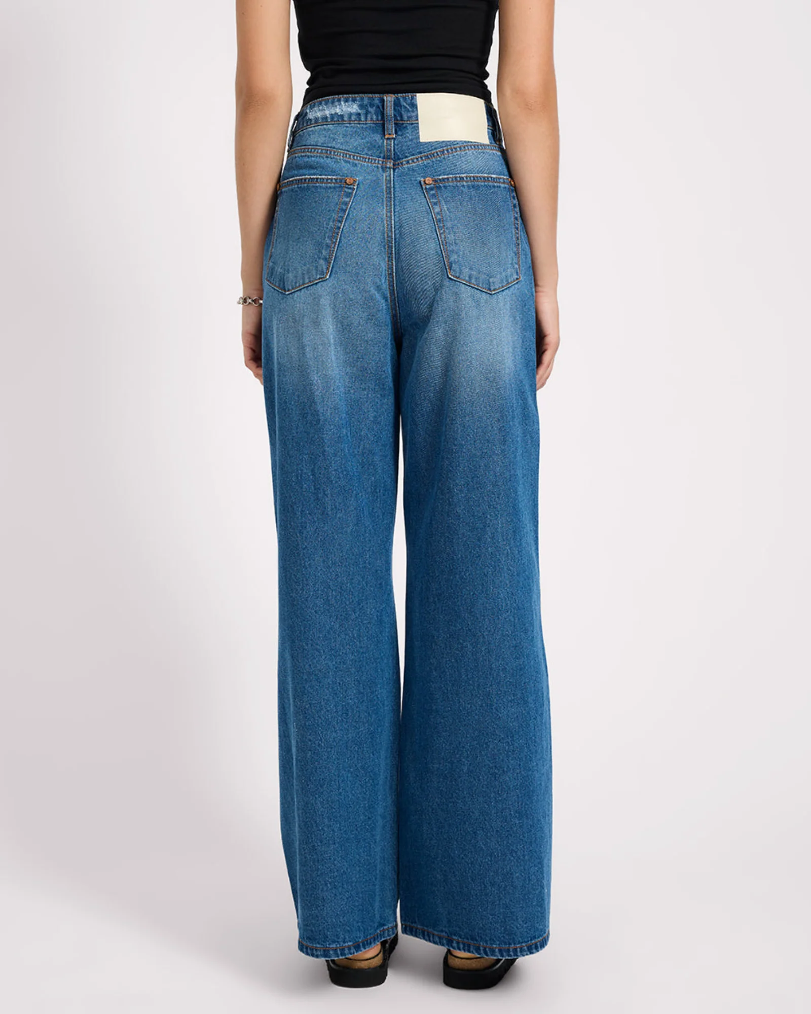 Love Machines High Waist Super Wide Leg Denim Jeans - Pacifica - Image 6