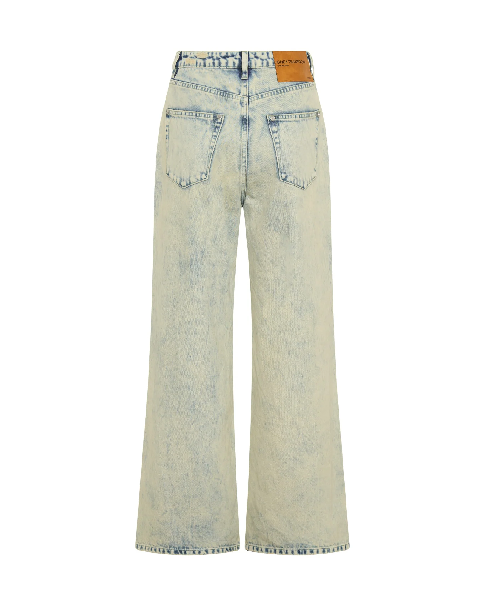 Love Machines Mid Waist Super Wide Leg Denim Jeans - Ambrosia Blue - Image 10