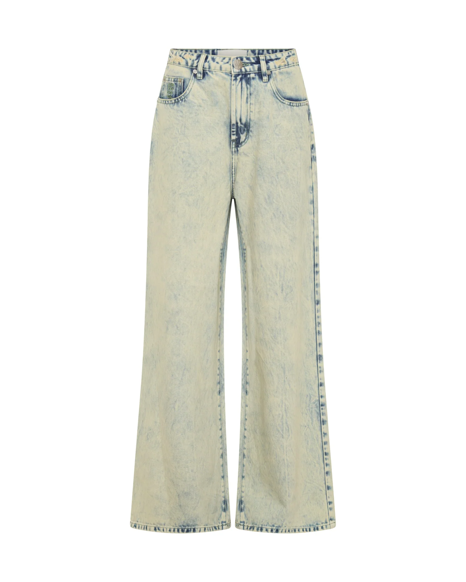 Love Machines Mid Waist Super Wide Leg Denim Jeans - Ambrosia Blue - Image 9