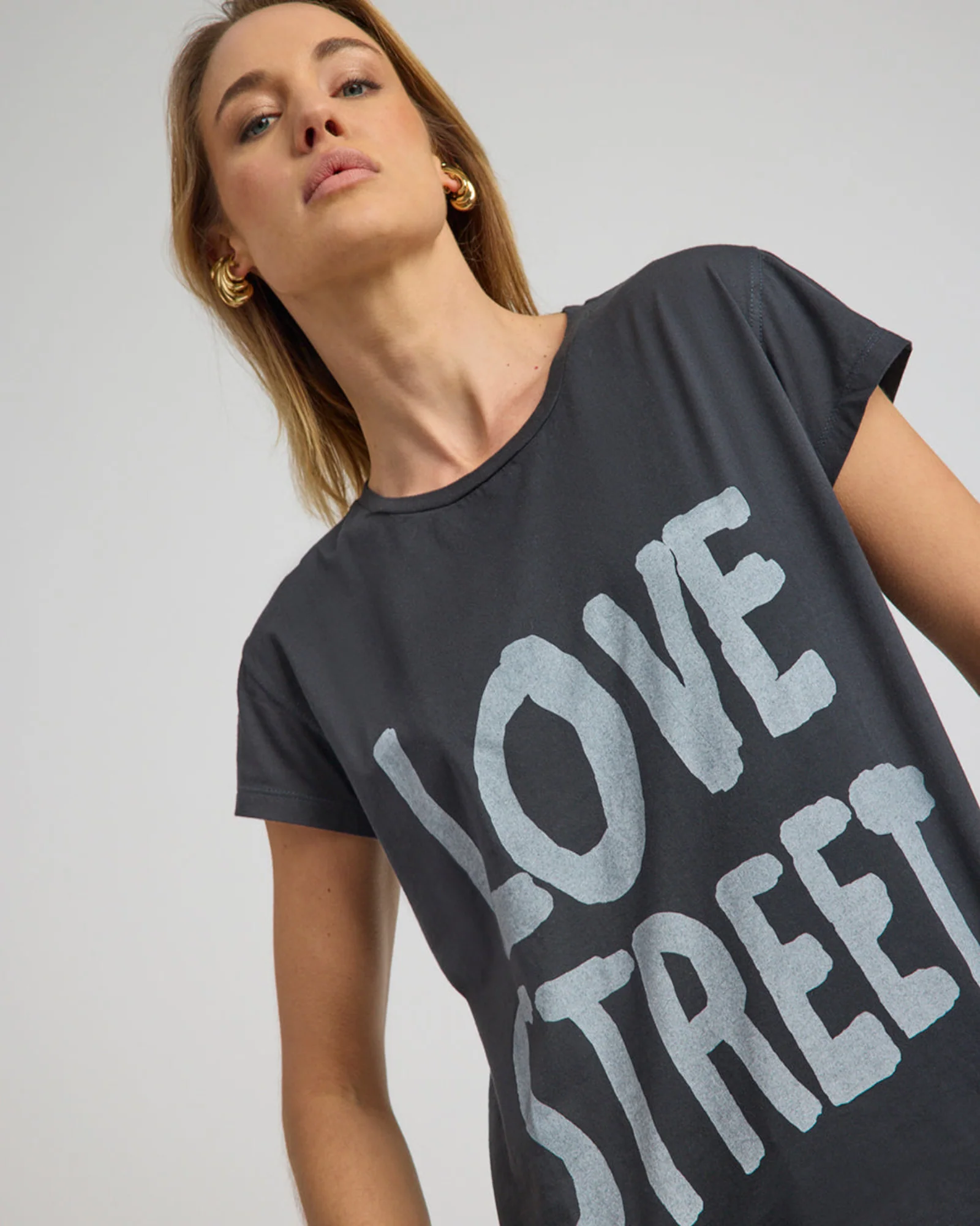 Love Street Classic Tee - Stone Wash Black - Image 10