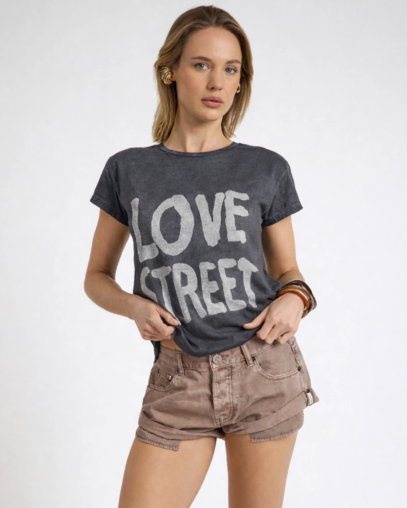 Love Street Classic Tee - Stone Wash Black - Image 11