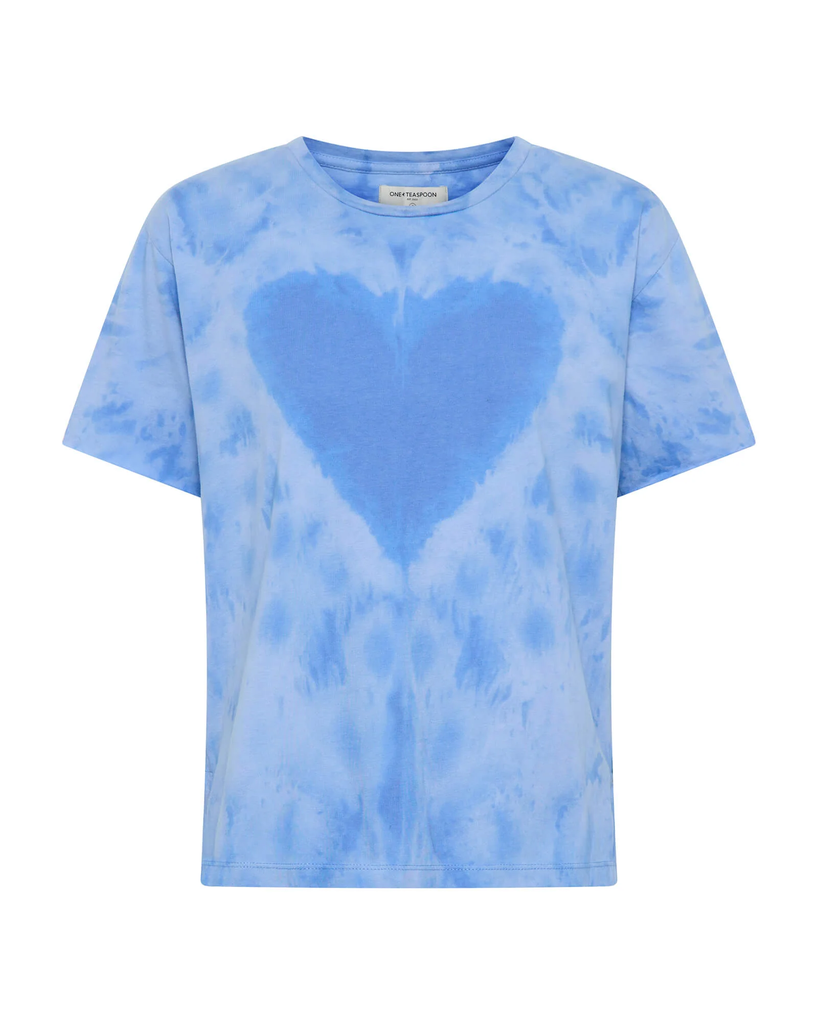 Love Sweat Split Hem Tee - Blue - Image 6