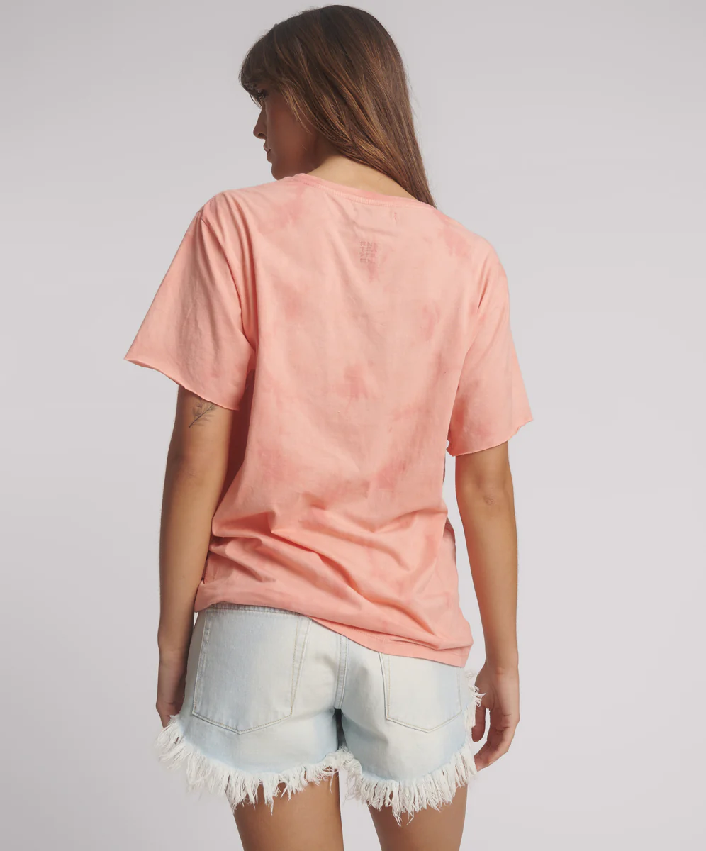 Love Sweat Tie Dye Boyfriend Tee - Pale Pink - Image 3