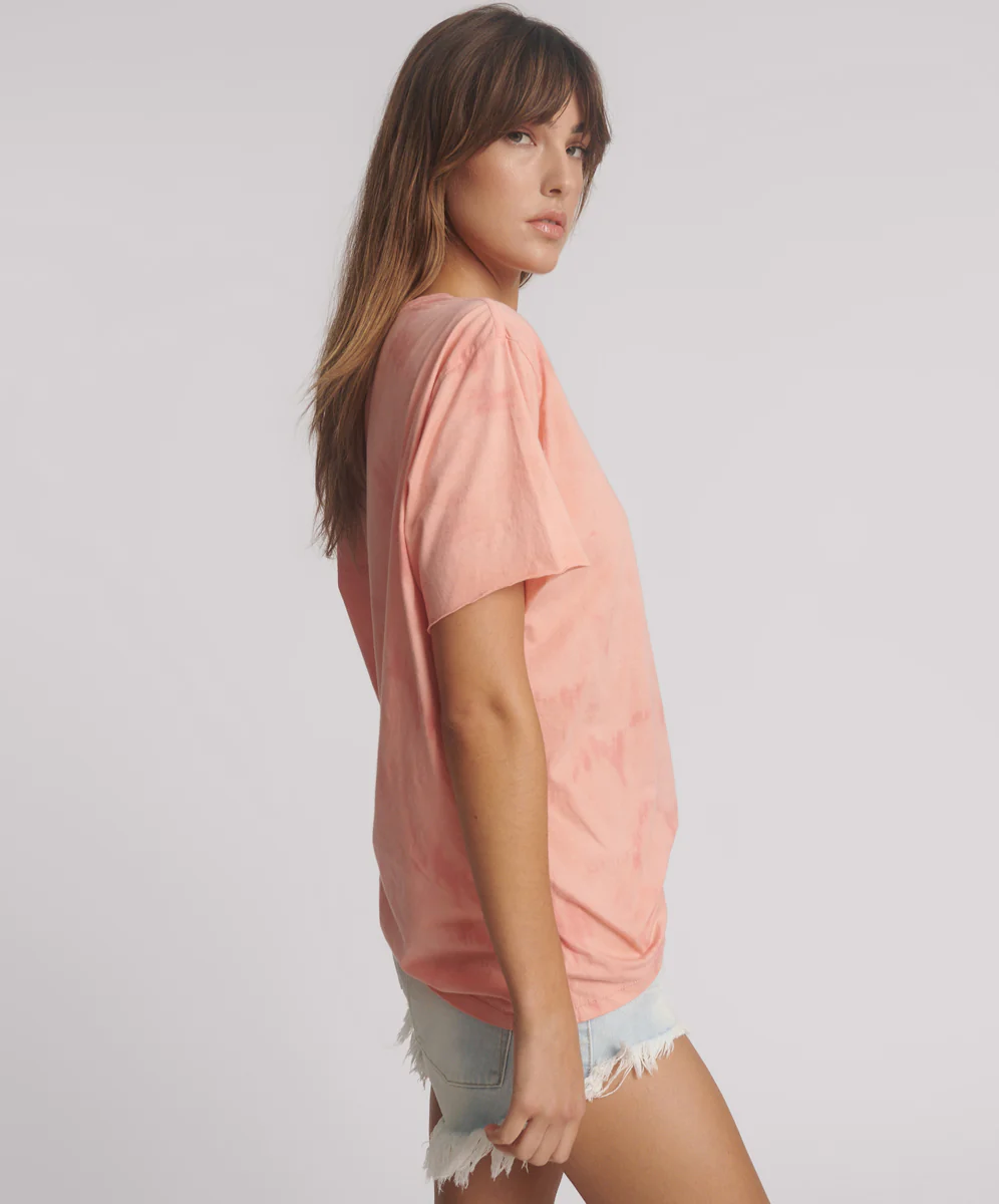 Love Sweat Tie Dye Boyfriend Tee - Pale Pink - Image 4