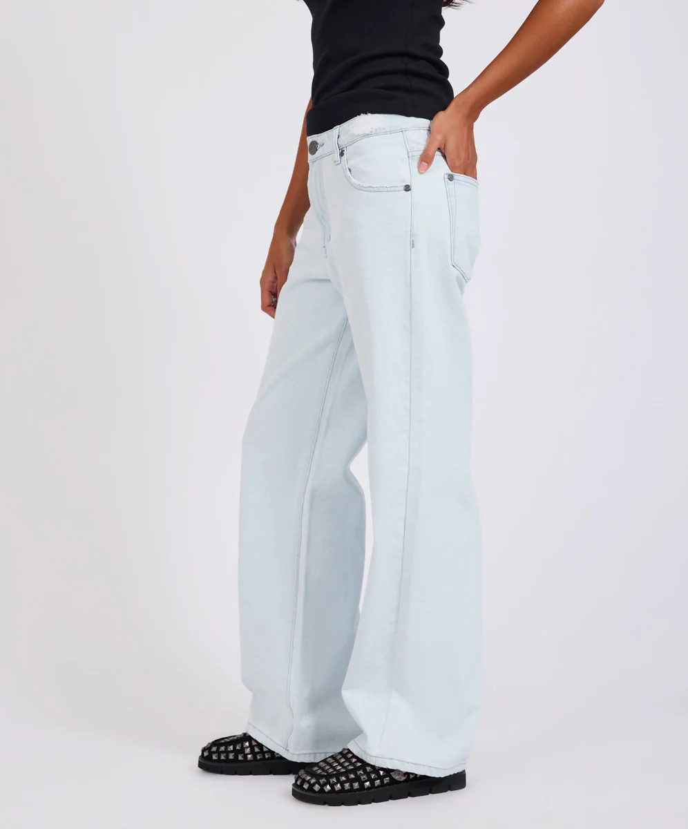 Low Riders Low Waist Wide Leg Denim Jeans - Xanthe - Image 4