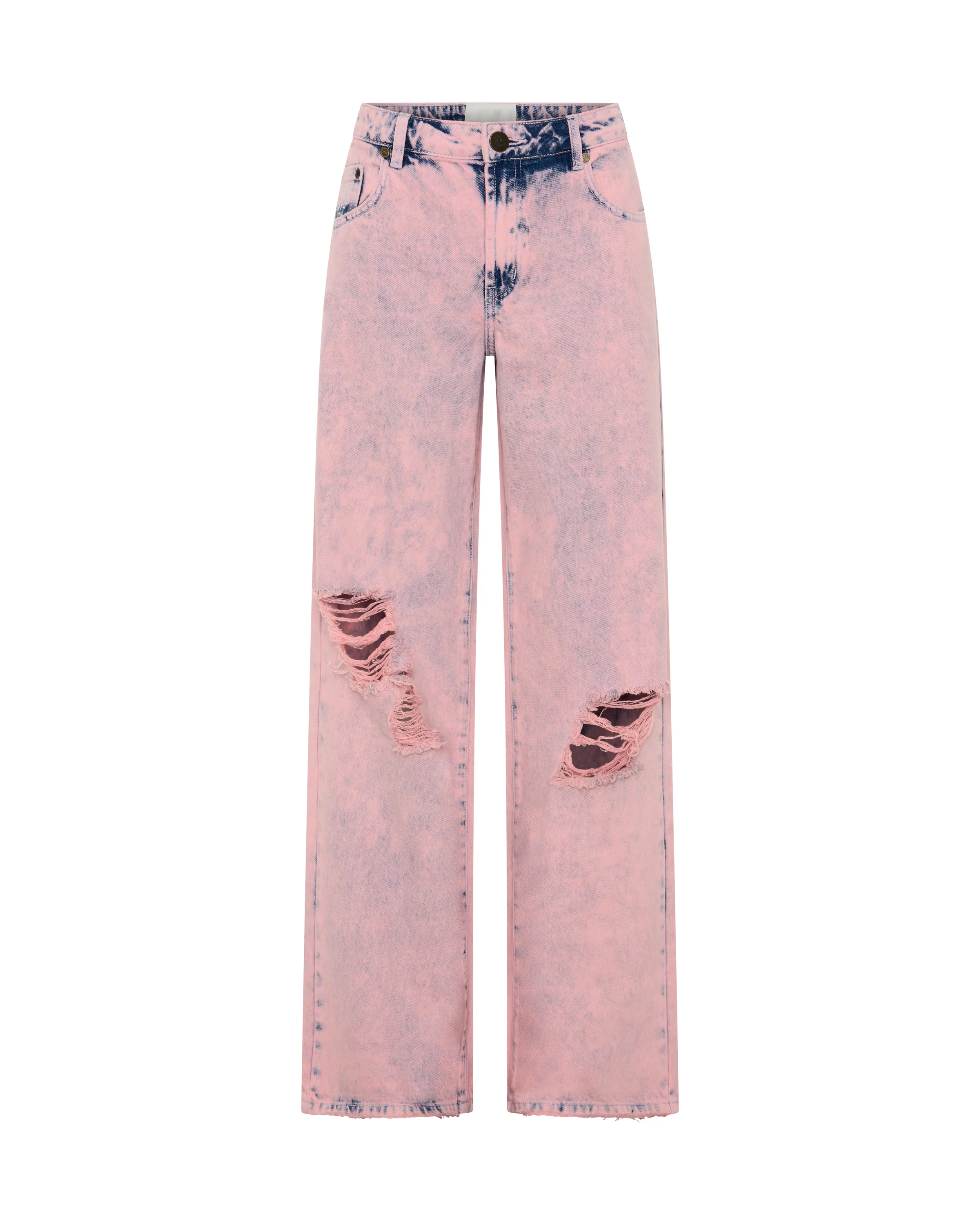 Low Riders Low Waist Wide Leg Denim Jeans - Pink Haze - Image 9