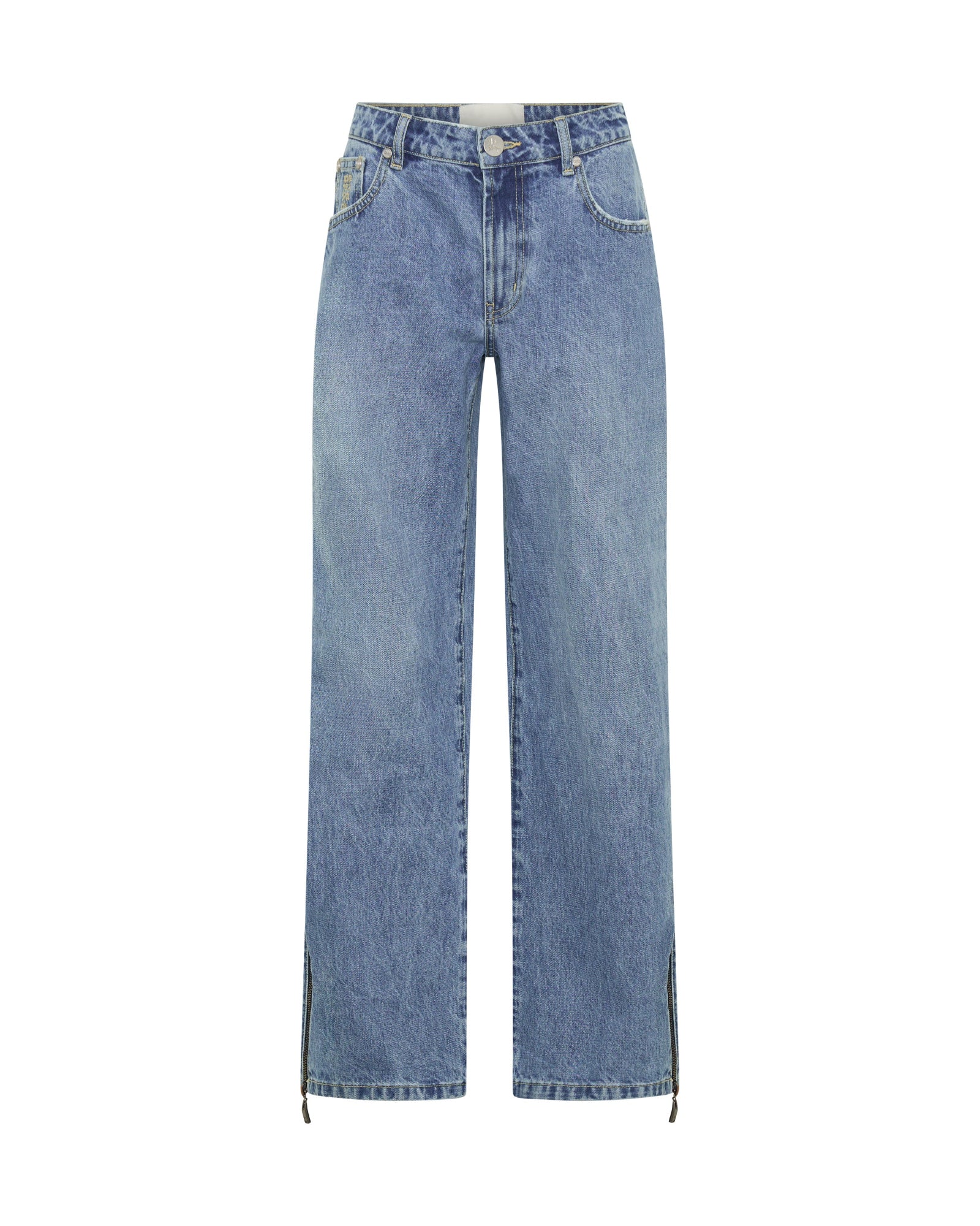 Low Riders Low Waist Wide Leg Zipped Denim Jeans - Image 12