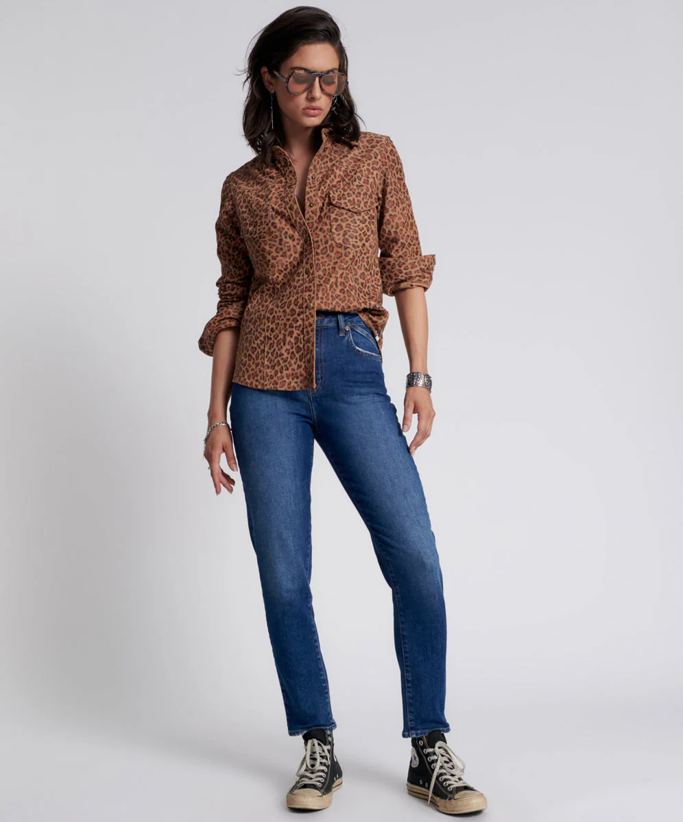 Legends High Waist Straight Leg Denim Jeans - Power Blue