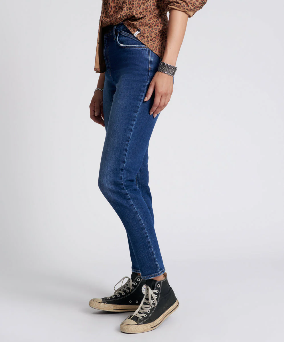 Legends High Waist Straight Leg Denim Jeans - Power Blue - Image 2