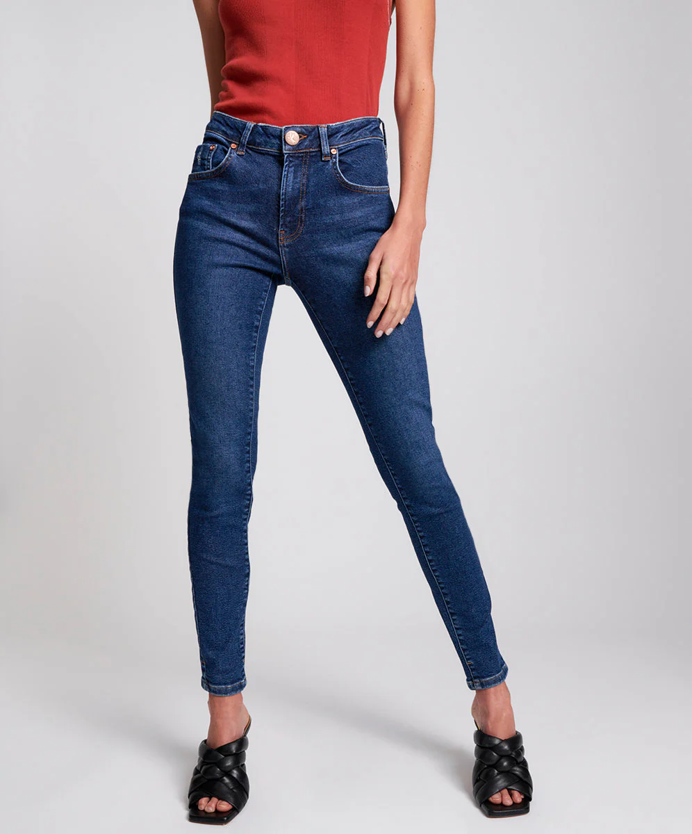 Freebirds Ii High Waist Stretch Skinny Denim Jeans - Manhattan Blue - Image 2