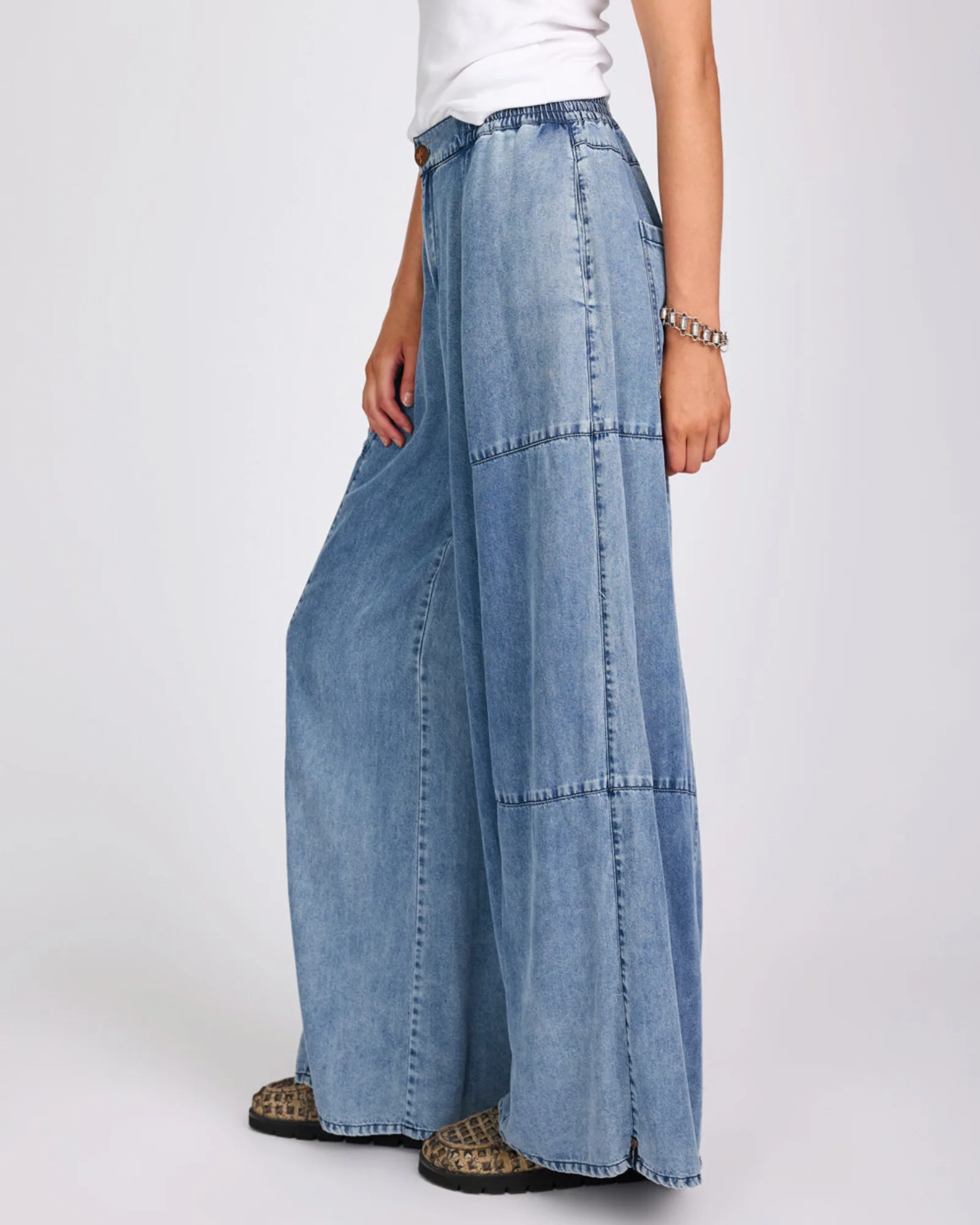 Marissa Tencel Palazzo Pants - Denim Blue - Image 5