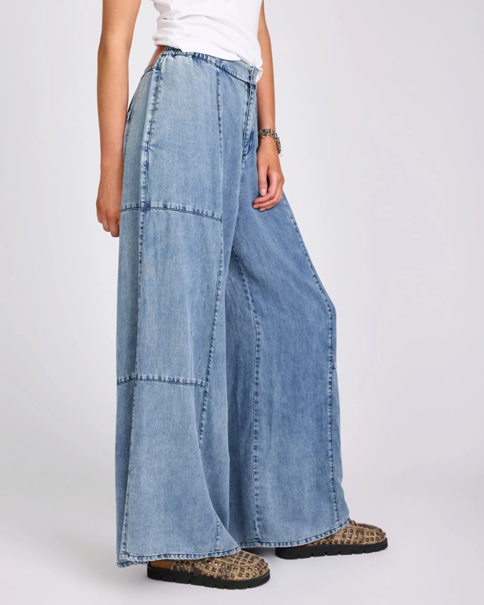 Marissa Tencel Palazzo Pants - Denim Blue - Image 6