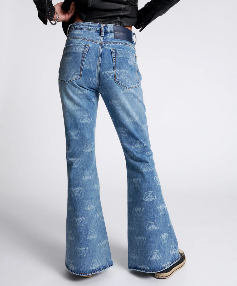 Marines Mid Waist Flared Denim Jeans - Medusa - Image 5