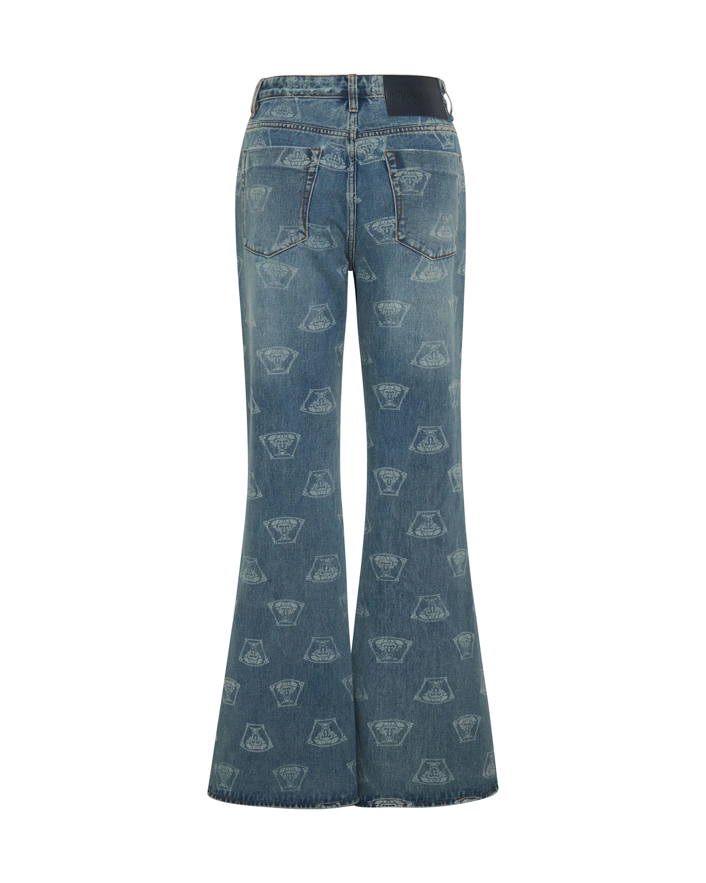 Marines Mid Waist Flared Denim Jeans - Medusa - Image 7