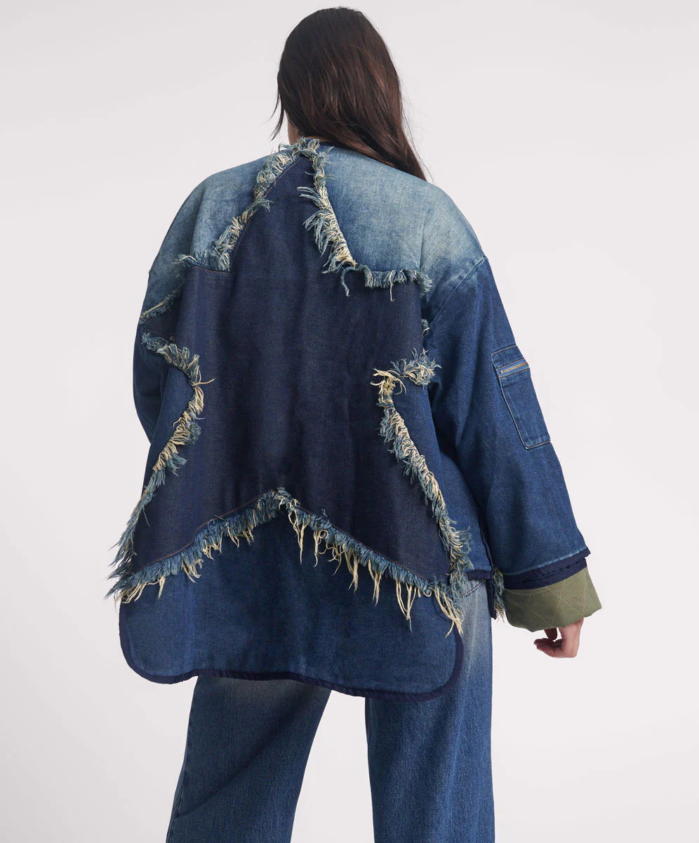 Star Denim Wadded Jacket - Dark Memphis Blue - Image 3